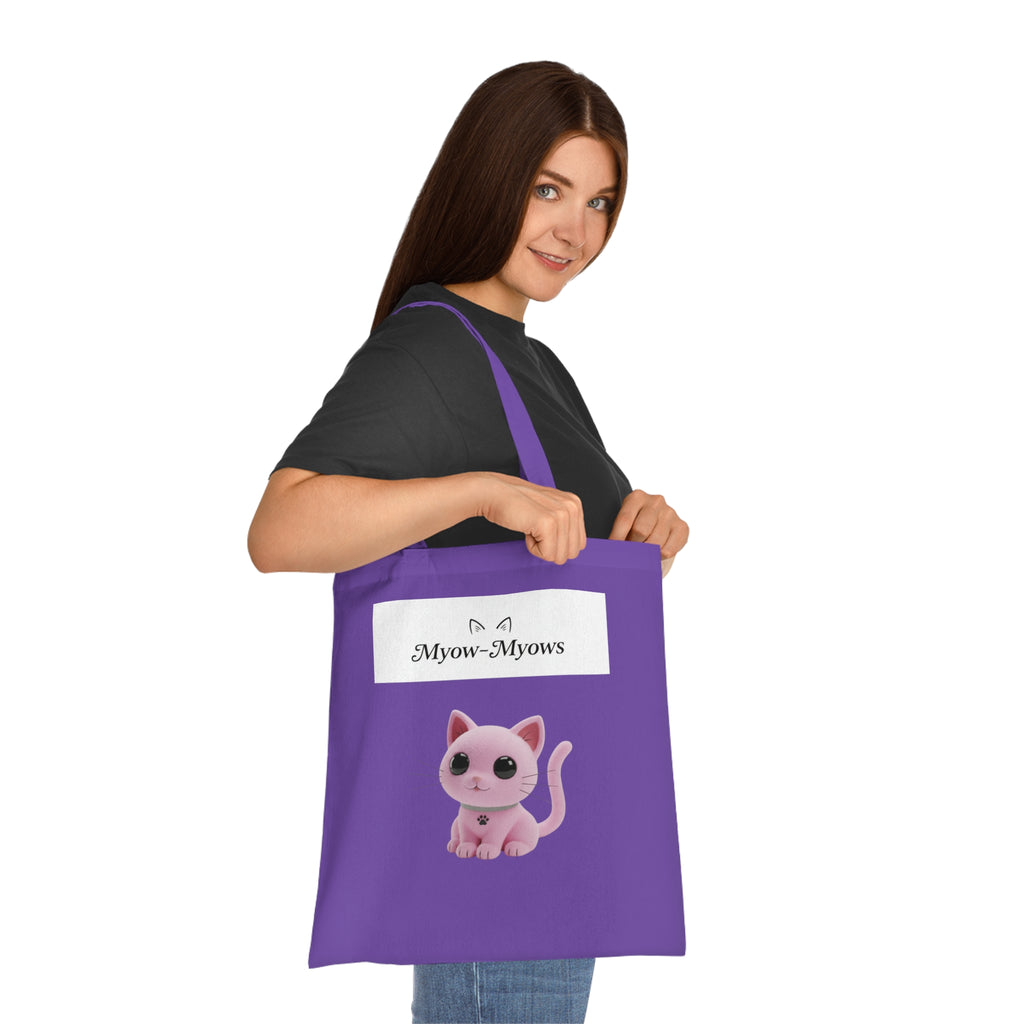 Cute Cat Graphic Cotton Tote Bag | Eco-Friendly Animal Lover Gift, Reusable Shopping Bag, Stylish Grocery Tote, Pet Owner Accessory