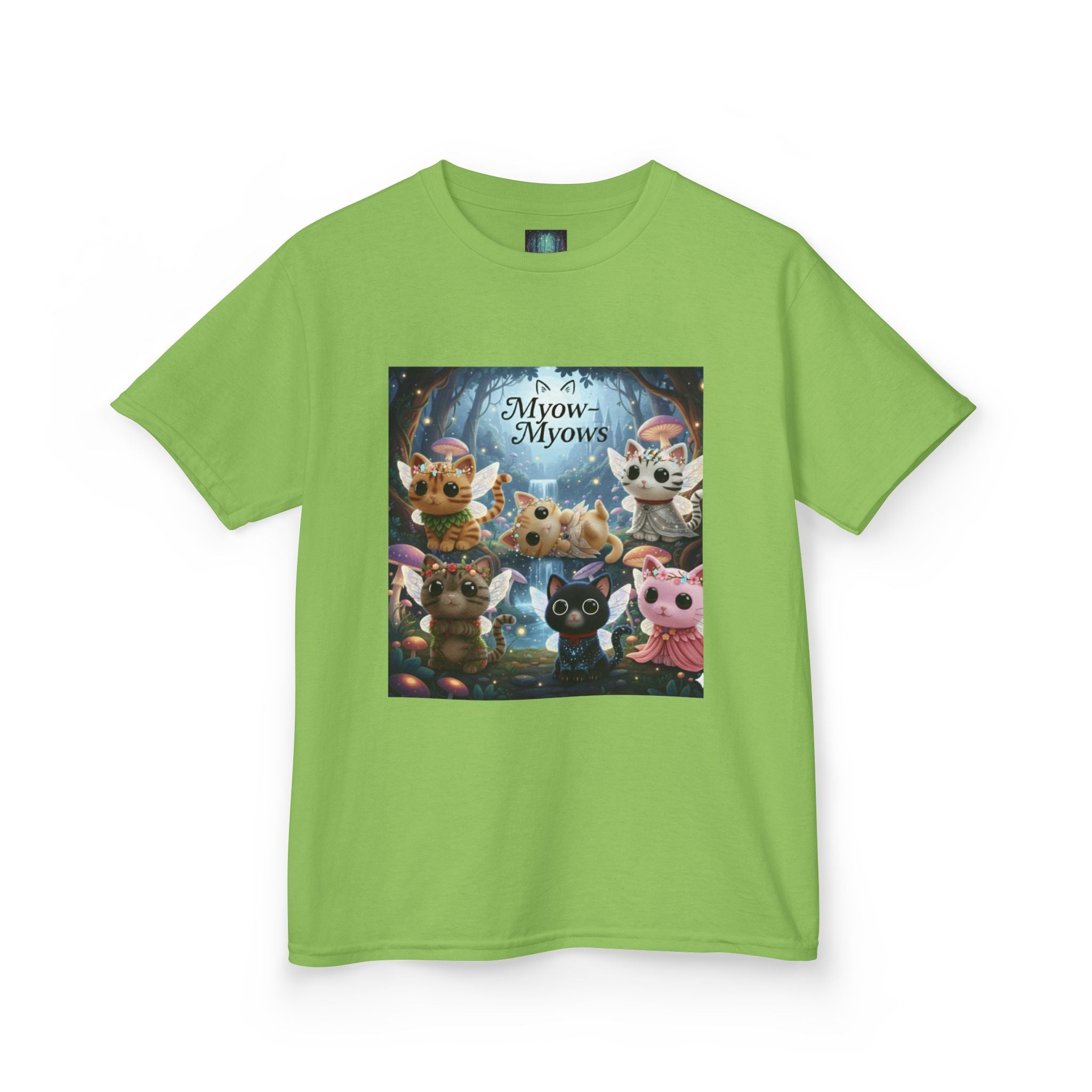 Whimsical Cat Tee for Kids, Fun Animal Shirt, Birthday Gift, Playful Kids Apparel, Pet Lover Tee