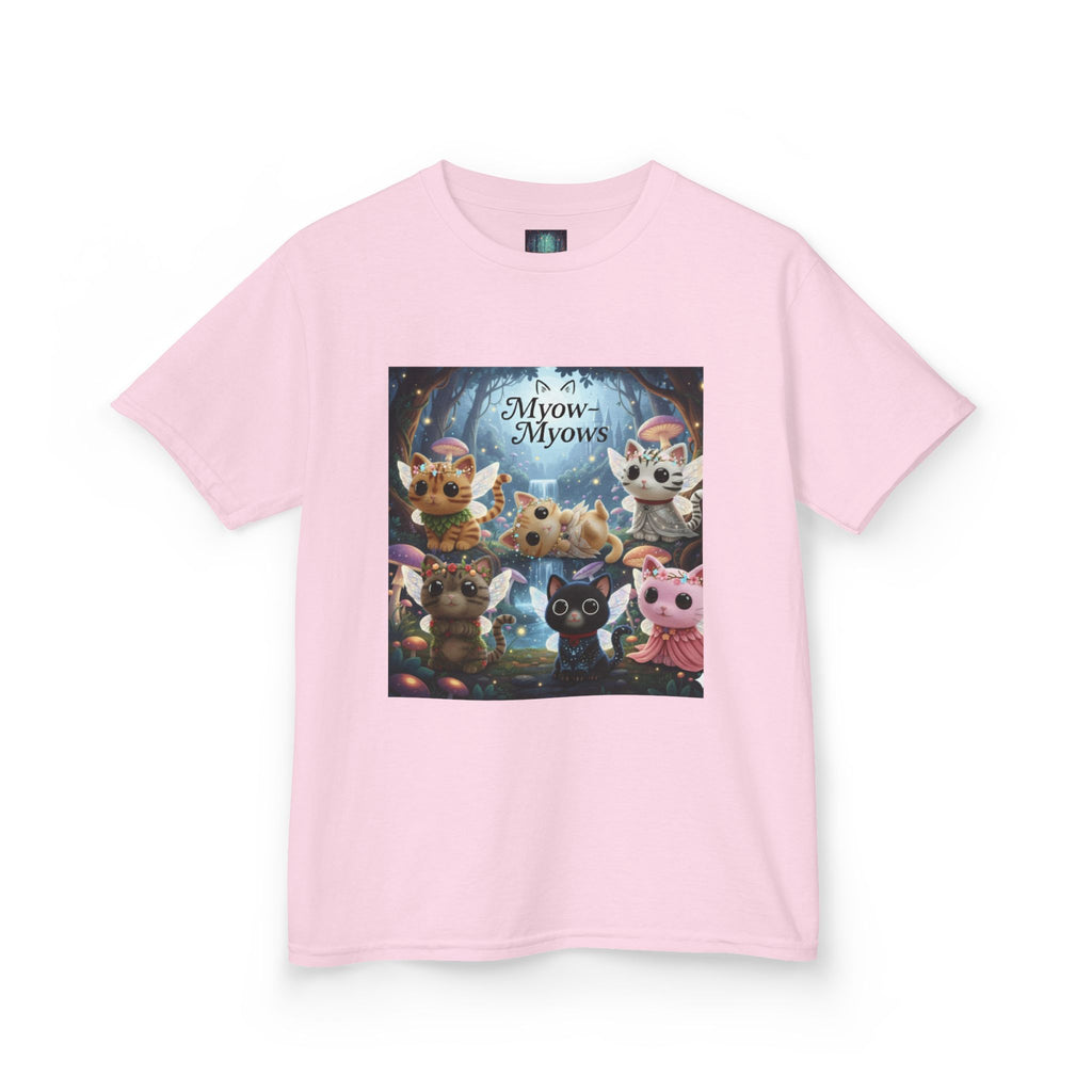 Whimsical Cat Tee for Kids, Fun Animal Shirt, Birthday Gift, Playful Kids Apparel, Pet Lover Tee