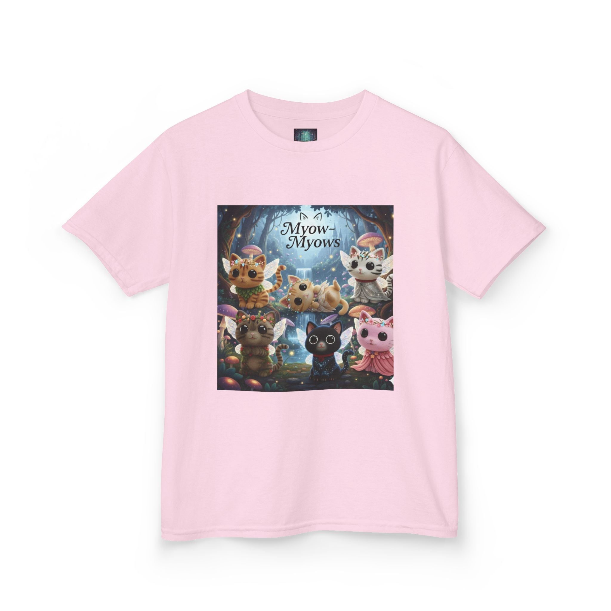 Whimsical Cat Tee for Kids, Fun Animal Shirt, Birthday Gift, Playful Kids Apparel, Pet Lover Tee