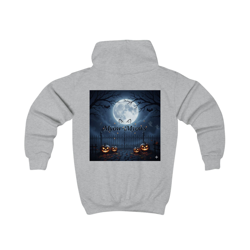 Halloween Kids Hoodie, Spooky Cat Design, Cute Halloween Sweatshirt, Trick or Treat Outfit, Cat Lover Gift, Kids Fall Apparel