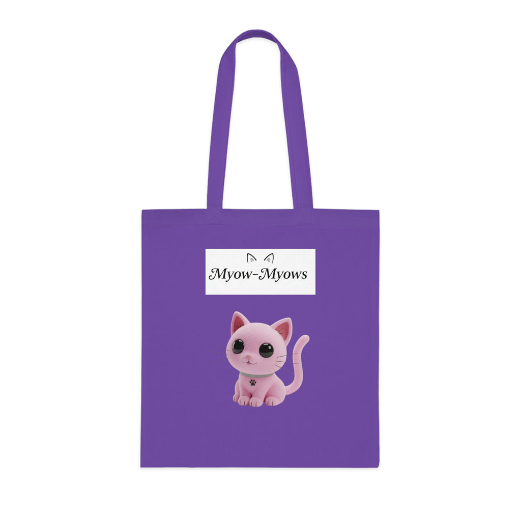 Cute Cat Graphic Cotton Tote Bag | Eco-Friendly Animal Lover Gift, Reusable Shopping Bag, Stylish Grocery Tote, Pet Owner Accessory