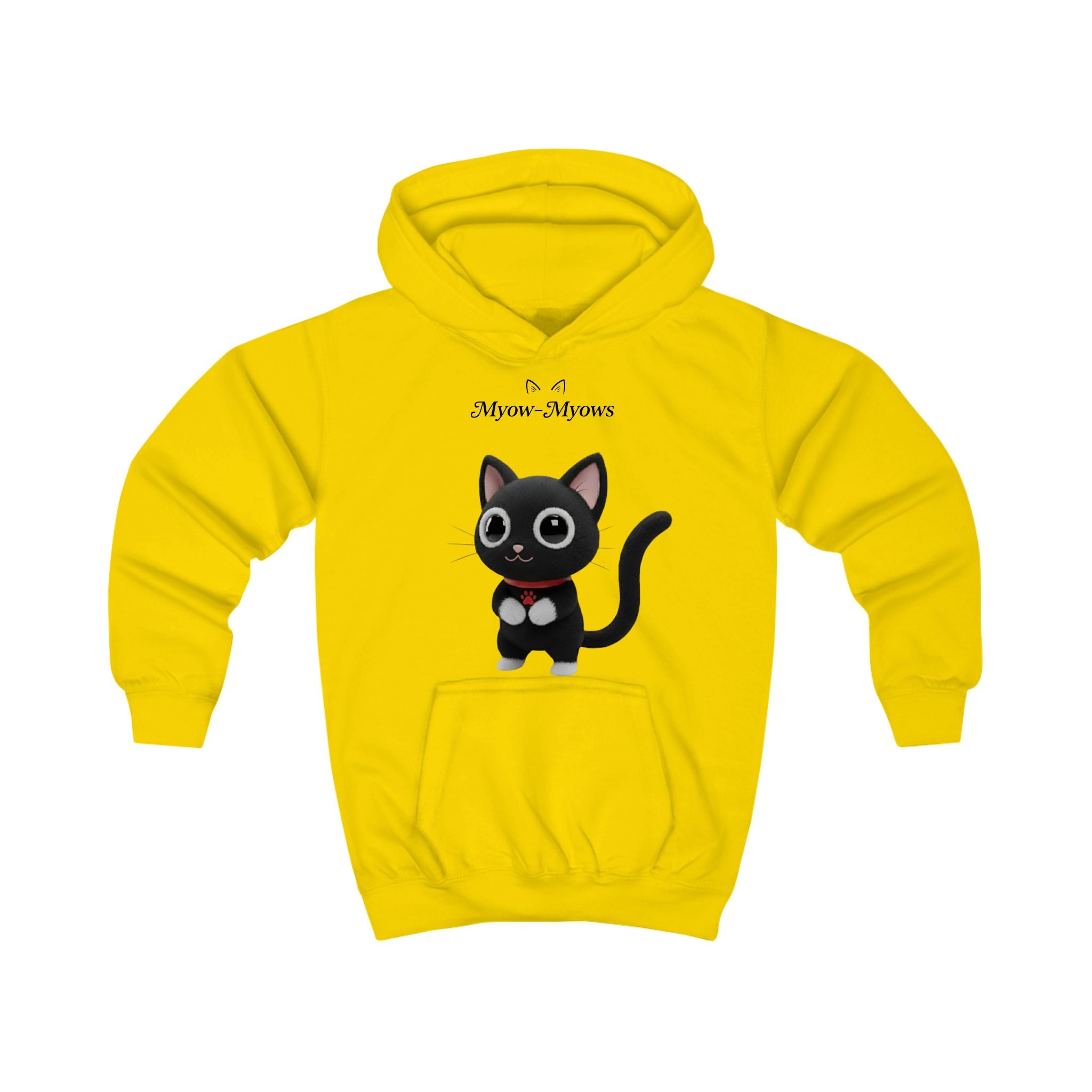Cute Cat Myow-Myows Kids Hoodie, Adorable Animal Sweater, Fun Gift for Cat Lovers, Cozy Winter Wear, Birthday Gift, Everyday Casual