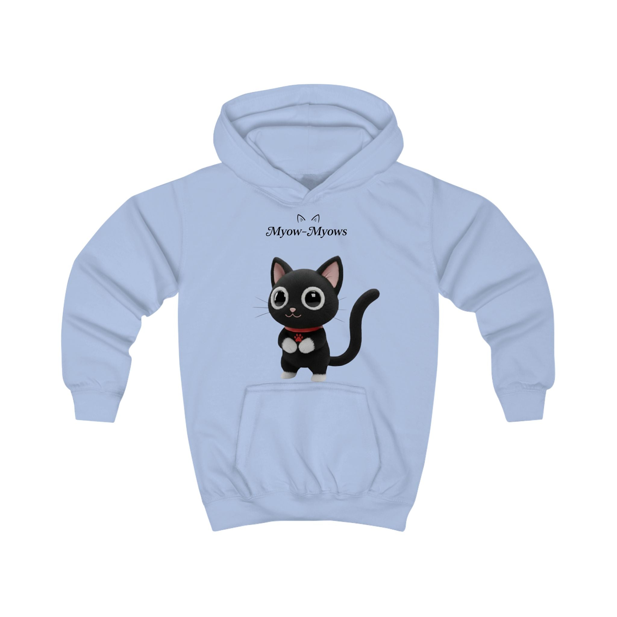 Cute Cat Myow-Myows Kids Hoodie, Adorable Animal Sweater, Fun Gift for Cat Lovers, Cozy Winter Wear, Birthday Gift, Everyday Casual