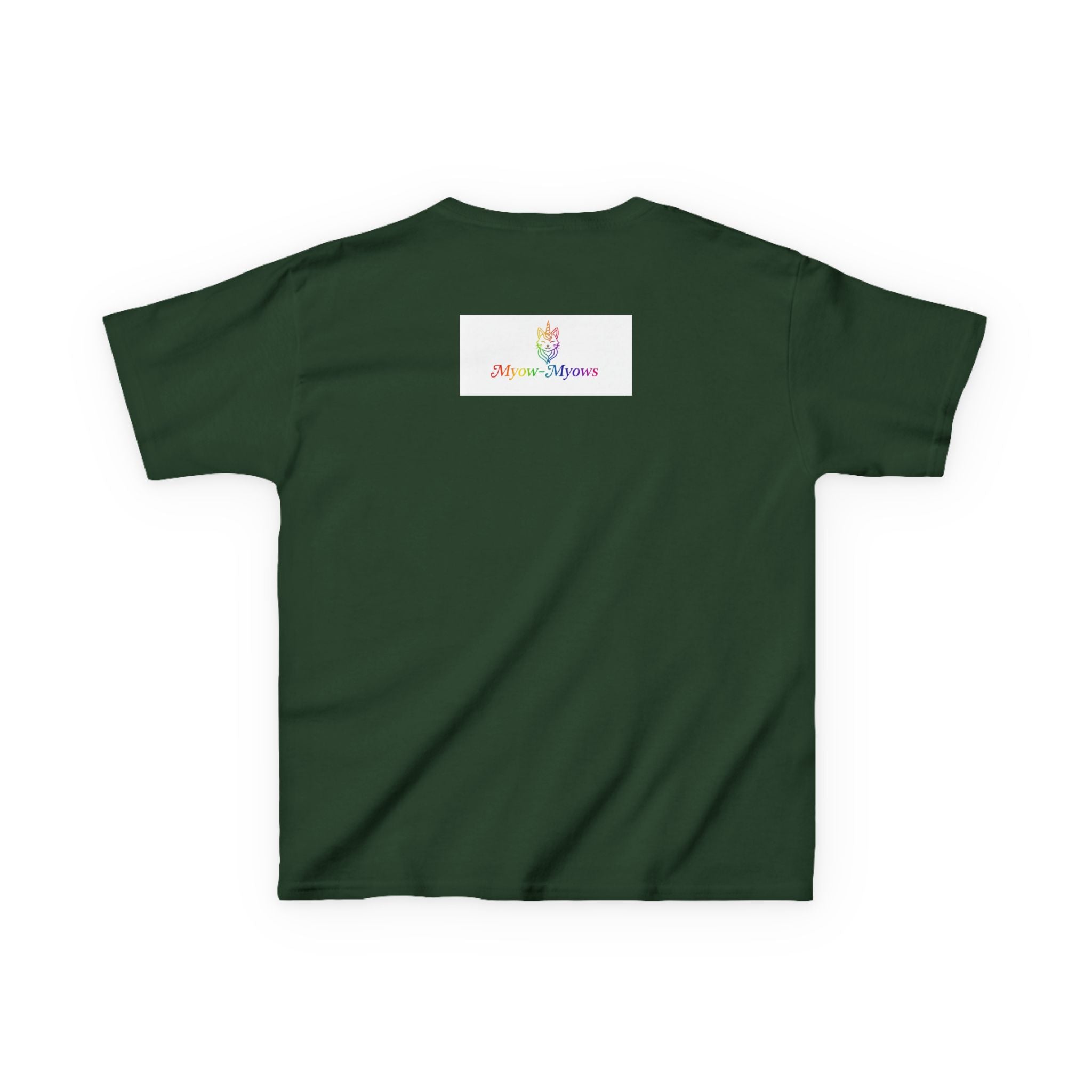 Rainbow Kitty Tee, Cute Kids T-Shirt, Fun Gift for Birthdays, Pajama Parties, Cartoon Lovers, Colorful Kids Apparel