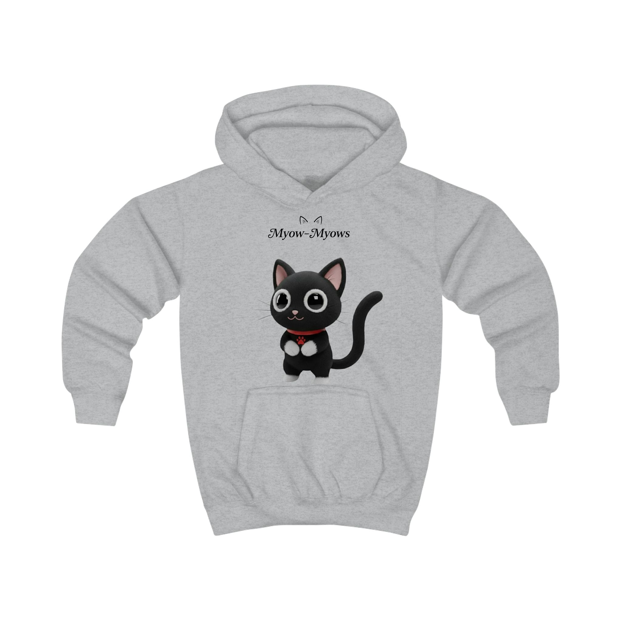 Cute Cat Myow-Myows Kids Hoodie, Adorable Animal Sweater, Fun Gift for Cat Lovers, Cozy Winter Wear, Birthday Gift, Everyday Casual