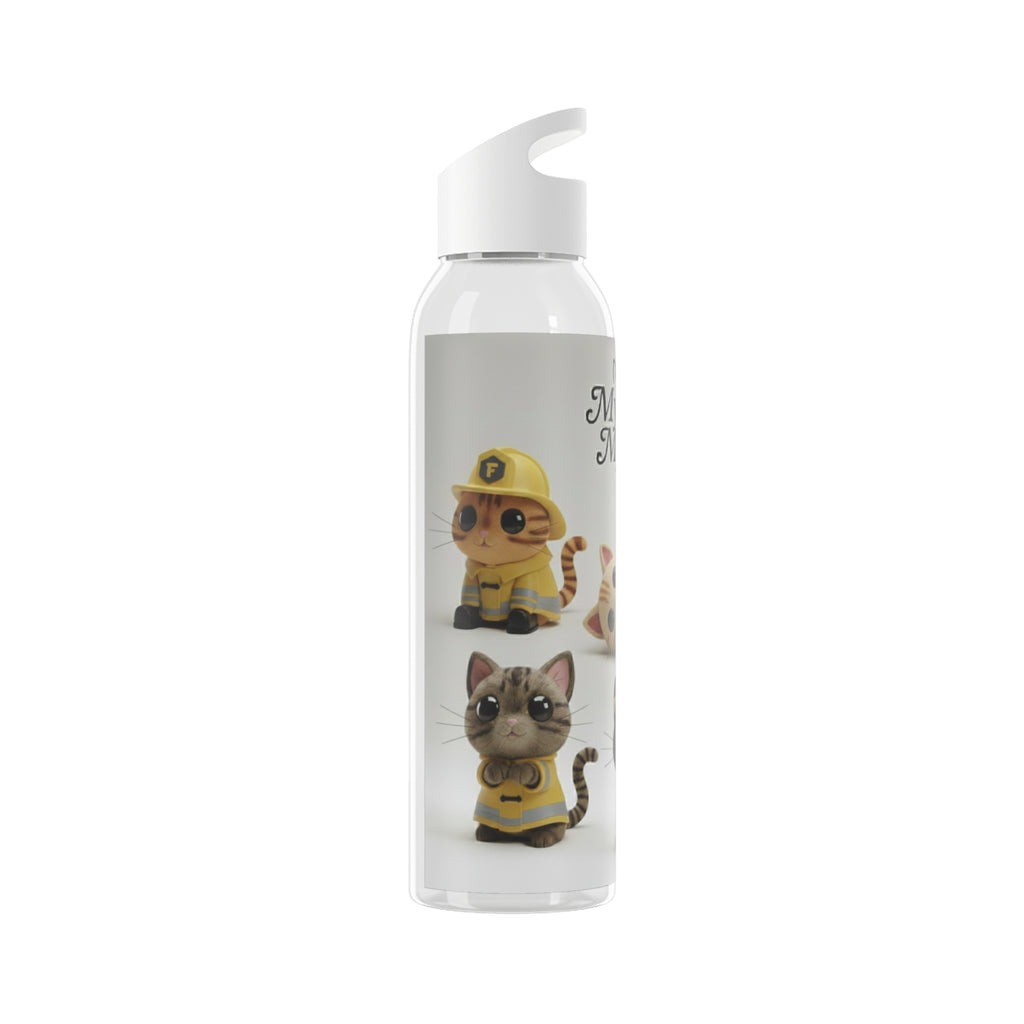 Cute Pet-Themed Water Bottle with Myow-Myow Design, Gift for Cat Lovers, Customizable Drinkware, Gym Essentials, Eco-Friendly Hydration