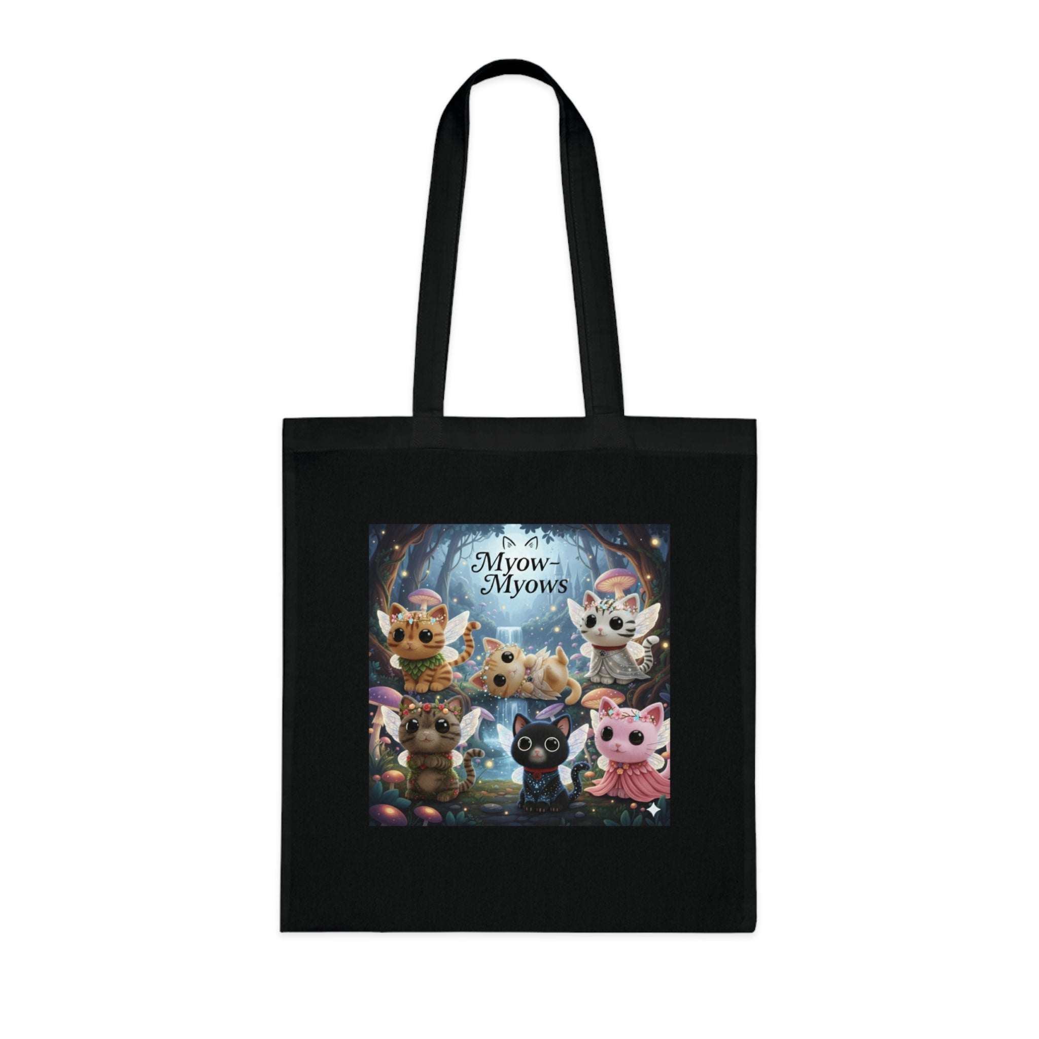 Whimsical Cat-Themed Cotton Tote Bag, Perfect for Cat Lovers, Eco-Friendly Shopping Bag, Gift for Birthdays & Holidays, Mew Mew Design