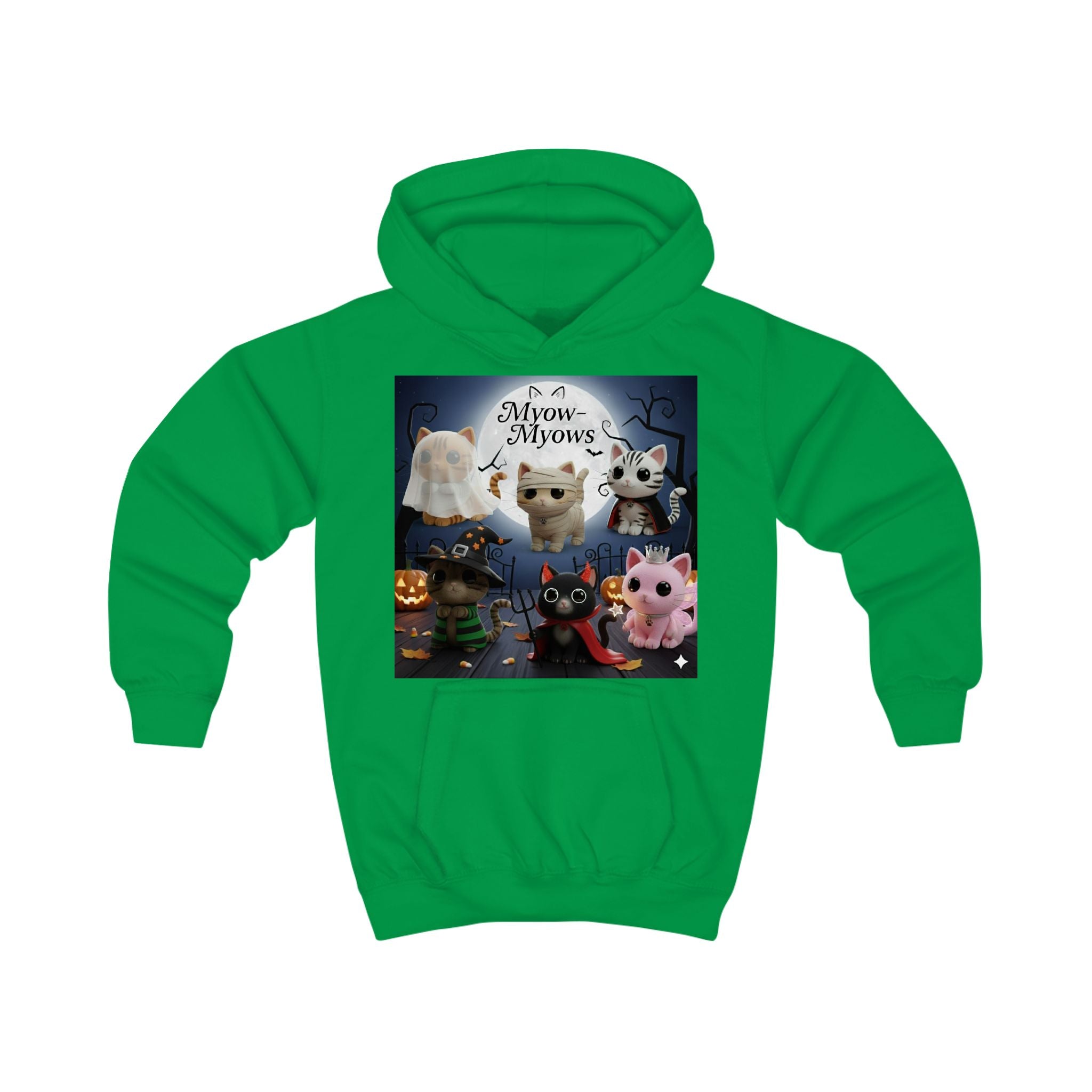 Halloween Kids Hoodie, Spooky Cat Design, Cute Halloween Sweatshirt, Trick or Treat Outfit, Cat Lover Gift, Kids Fall Apparel