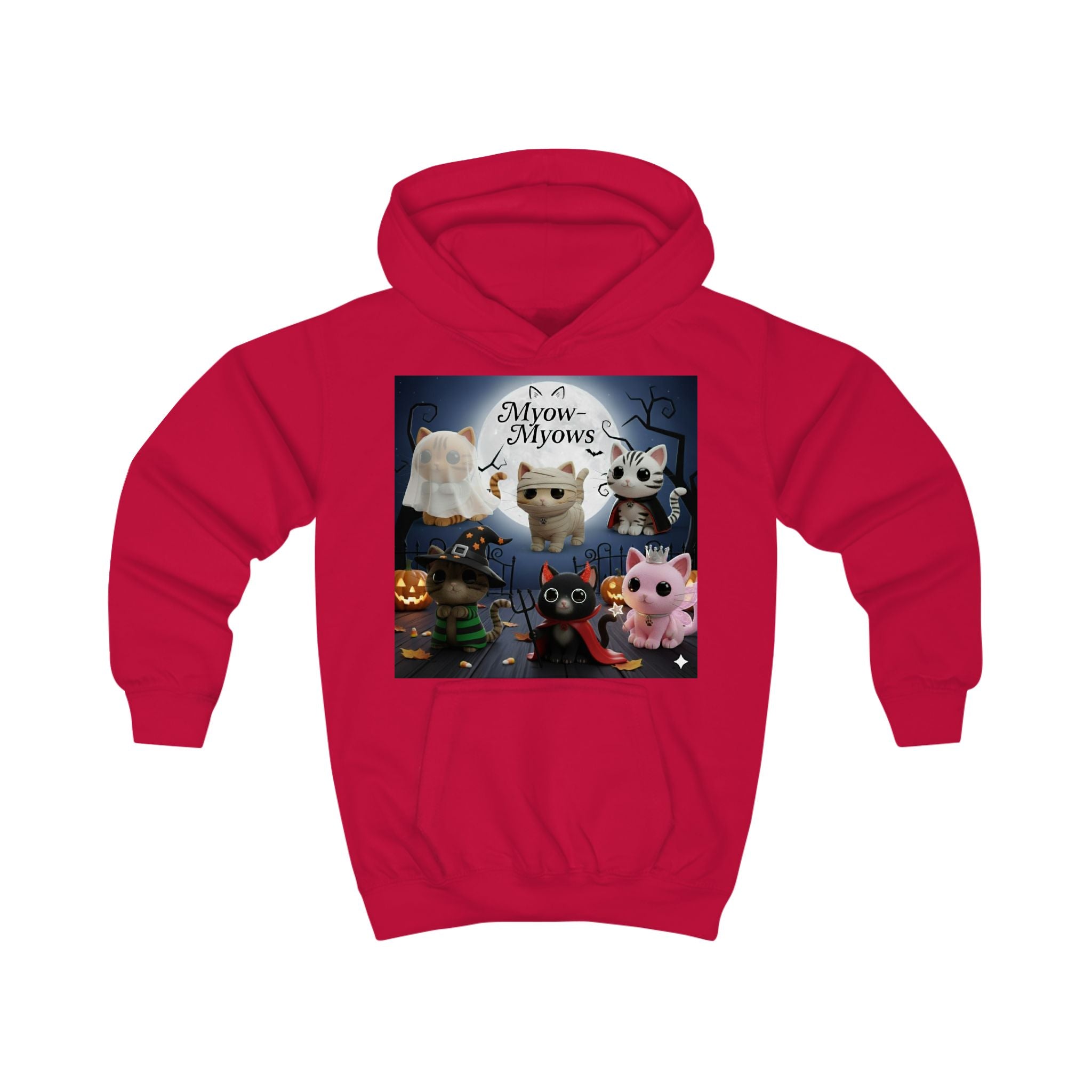 Halloween Kids Hoodie, Spooky Cat Design, Cute Halloween Sweatshirt, Trick or Treat Outfit, Cat Lover Gift, Kids Fall Apparel