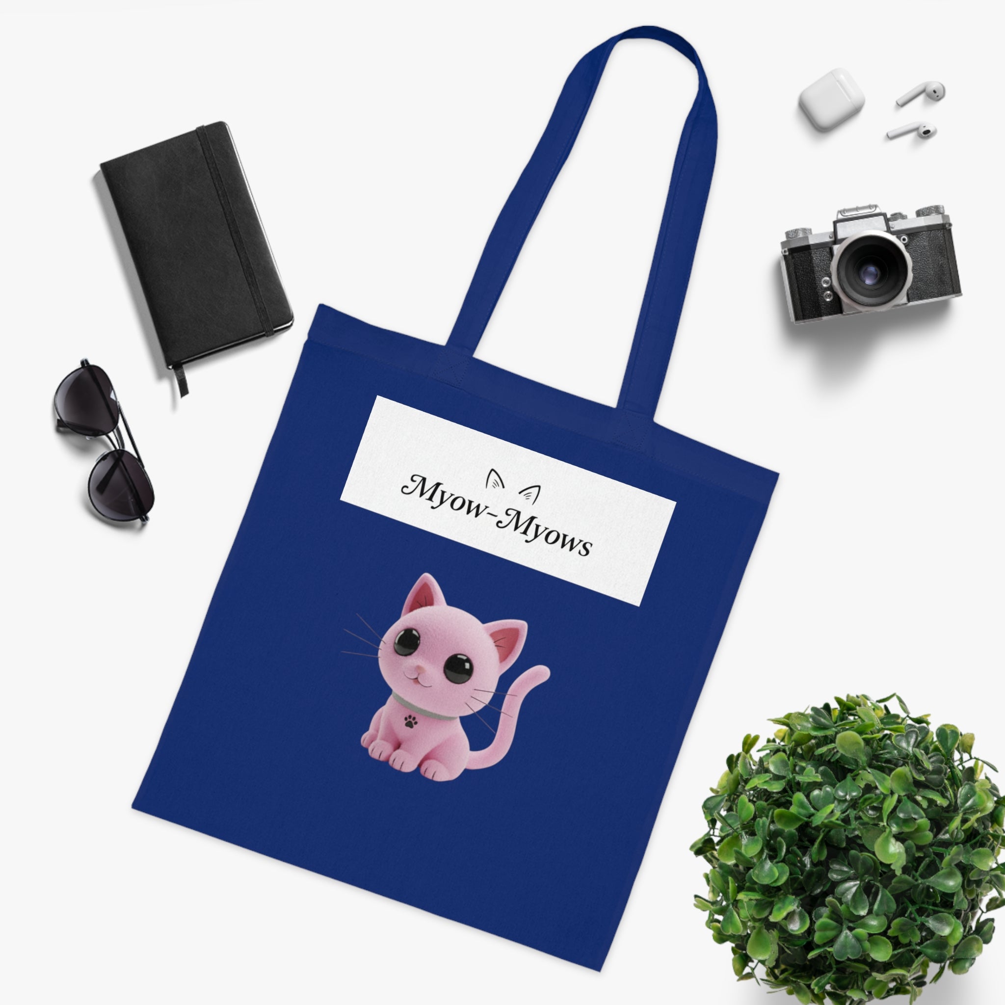Cute Cat Graphic Cotton Tote Bag | Eco-Friendly Animal Lover Gift, Reusable Shopping Bag, Stylish Grocery Tote, Pet Owner Accessory