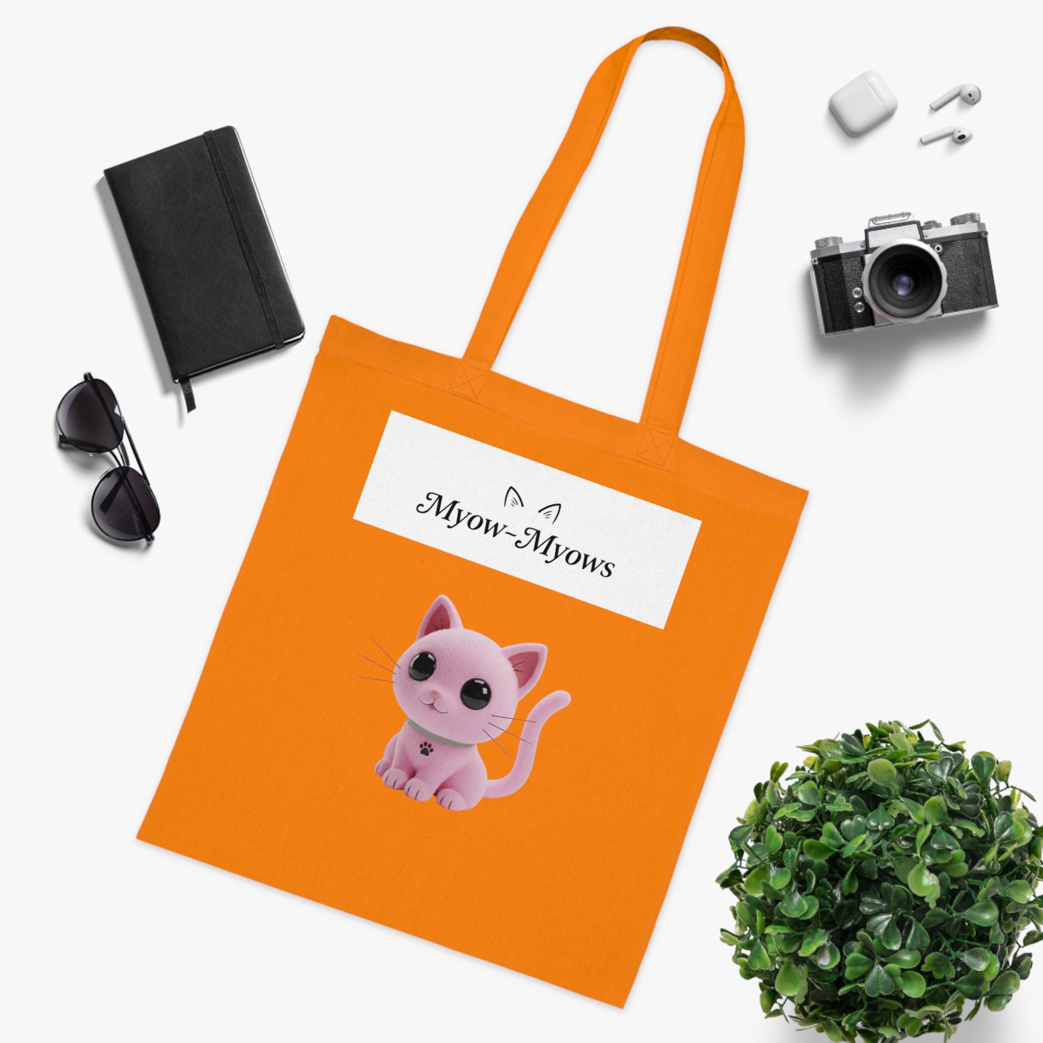 Cute Cat Graphic Cotton Tote Bag | Eco-Friendly Animal Lover Gift, Reusable Shopping Bag, Stylish Grocery Tote, Pet Owner Accessory