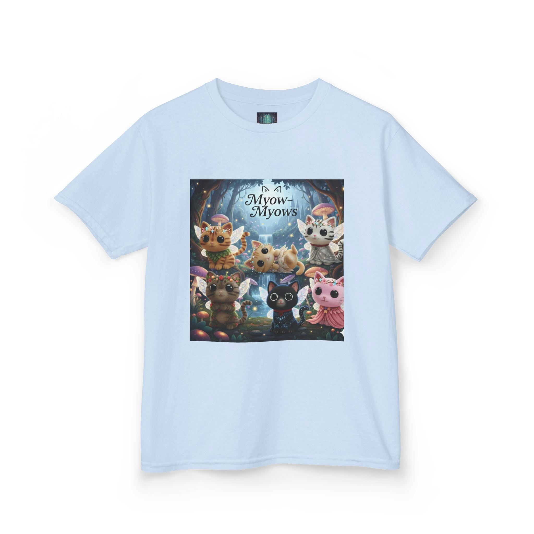 Whimsical Cat Tee for Kids, Fun Animal Shirt, Birthday Gift, Playful Kids Apparel, Pet Lover Tee