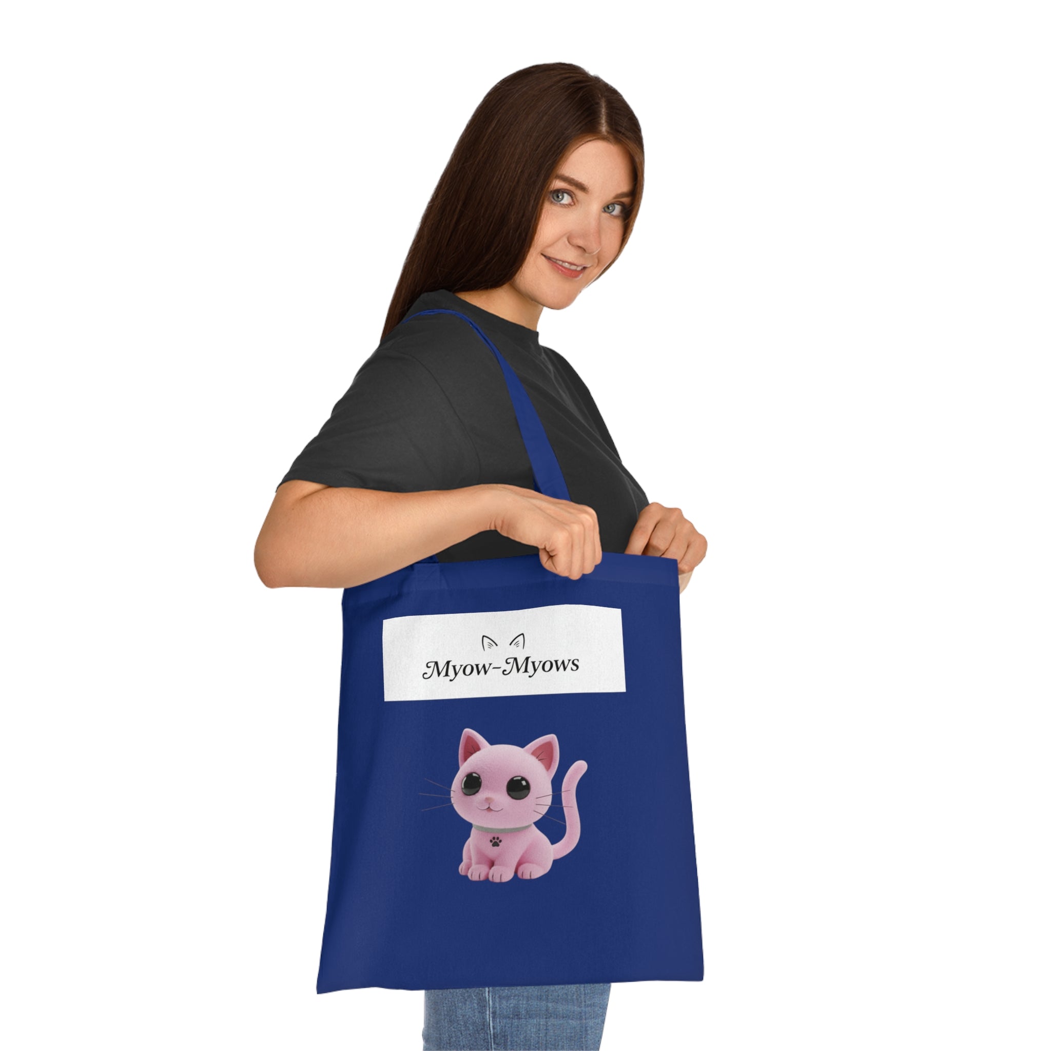Cute Cat Graphic Cotton Tote Bag | Eco-Friendly Animal Lover Gift, Reusable Shopping Bag, Stylish Grocery Tote, Pet Owner Accessory