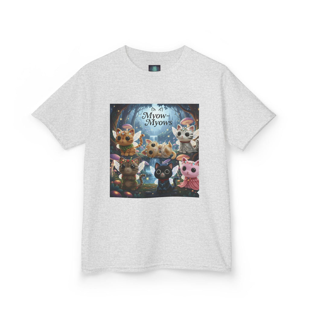 Whimsical Cat Tee for Kids, Fun Animal Shirt, Birthday Gift, Playful Kids Apparel, Pet Lover Tee