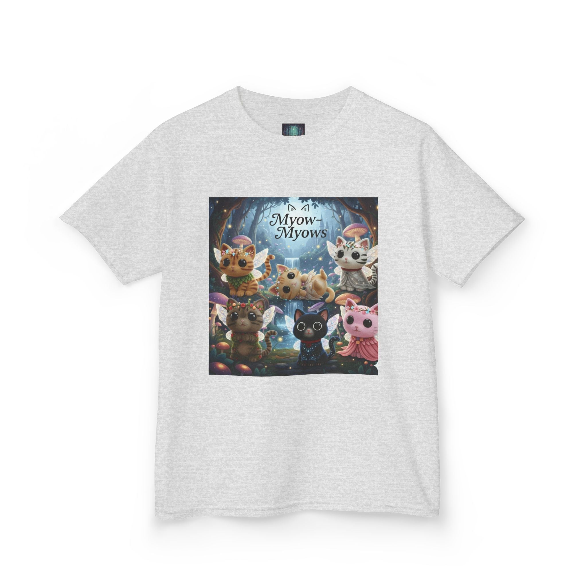 Whimsical Cat Tee for Kids, Fun Animal Shirt, Birthday Gift, Playful Kids Apparel, Pet Lover Tee