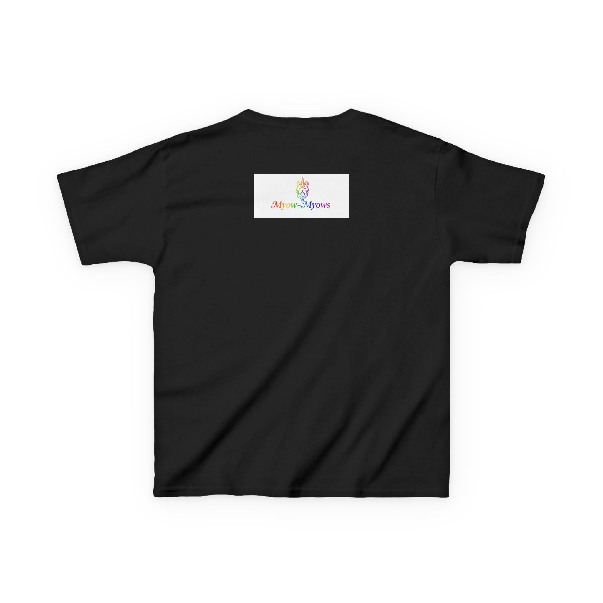 Rainbow Kitty Tee, Cute Kids T-Shirt, Fun Gift for Birthdays, Pajama Parties, Cartoon Lovers, Colorful Kids Apparel