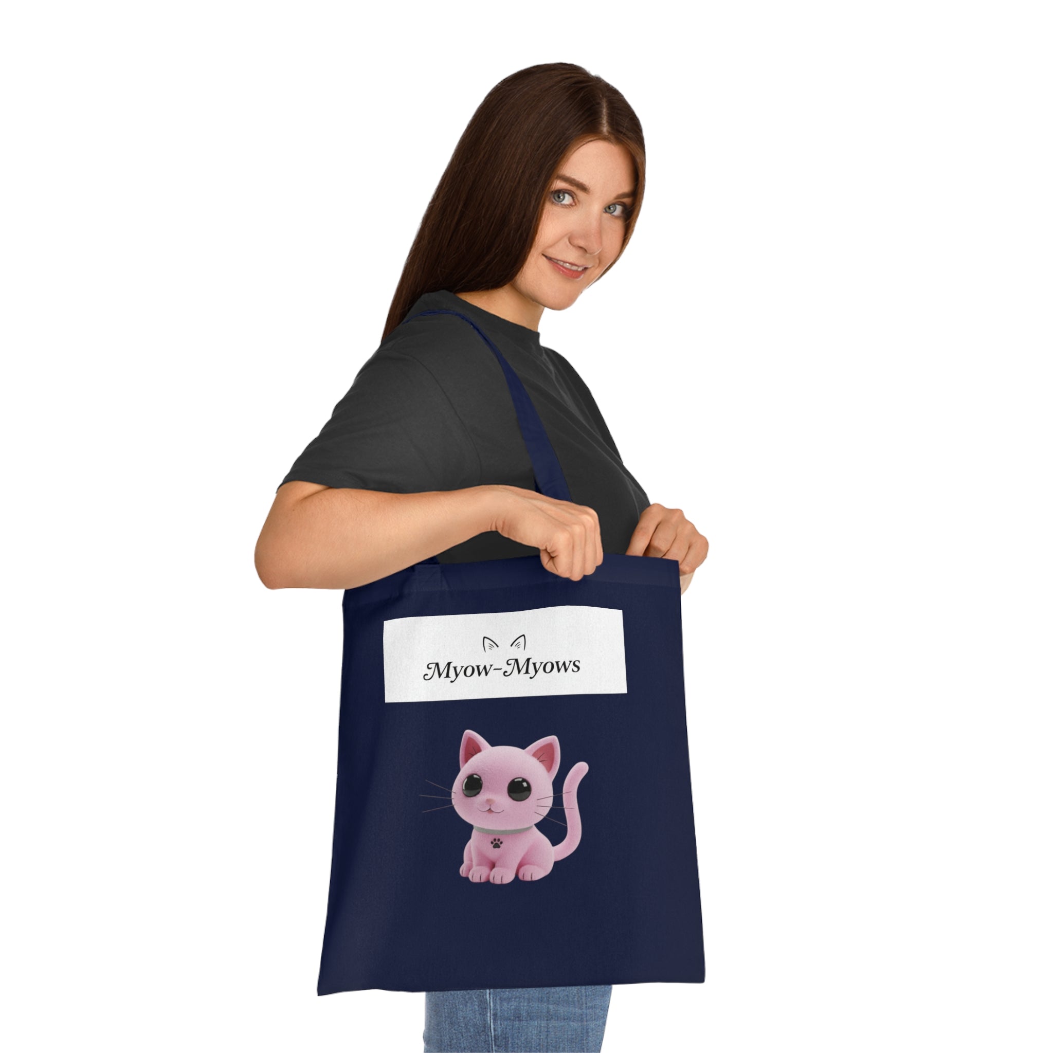 Cute Cat Graphic Cotton Tote Bag | Eco-Friendly Animal Lover Gift, Reusable Shopping Bag, Stylish Grocery Tote, Pet Owner Accessory