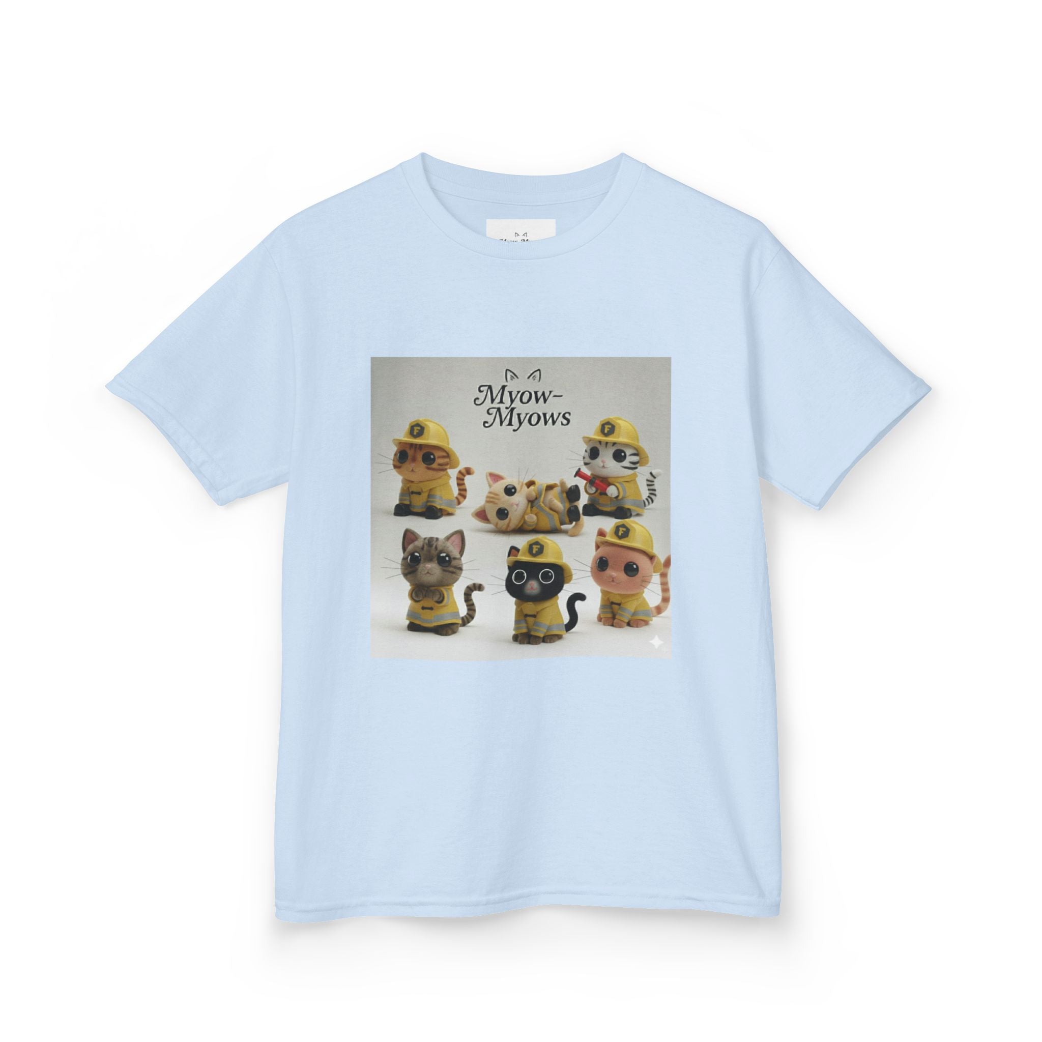 Whimsical Cat Tee for Kids, Fun Animal Shirt, Birthday Gift, Playful Kids Apparel, Pet Lover Tee