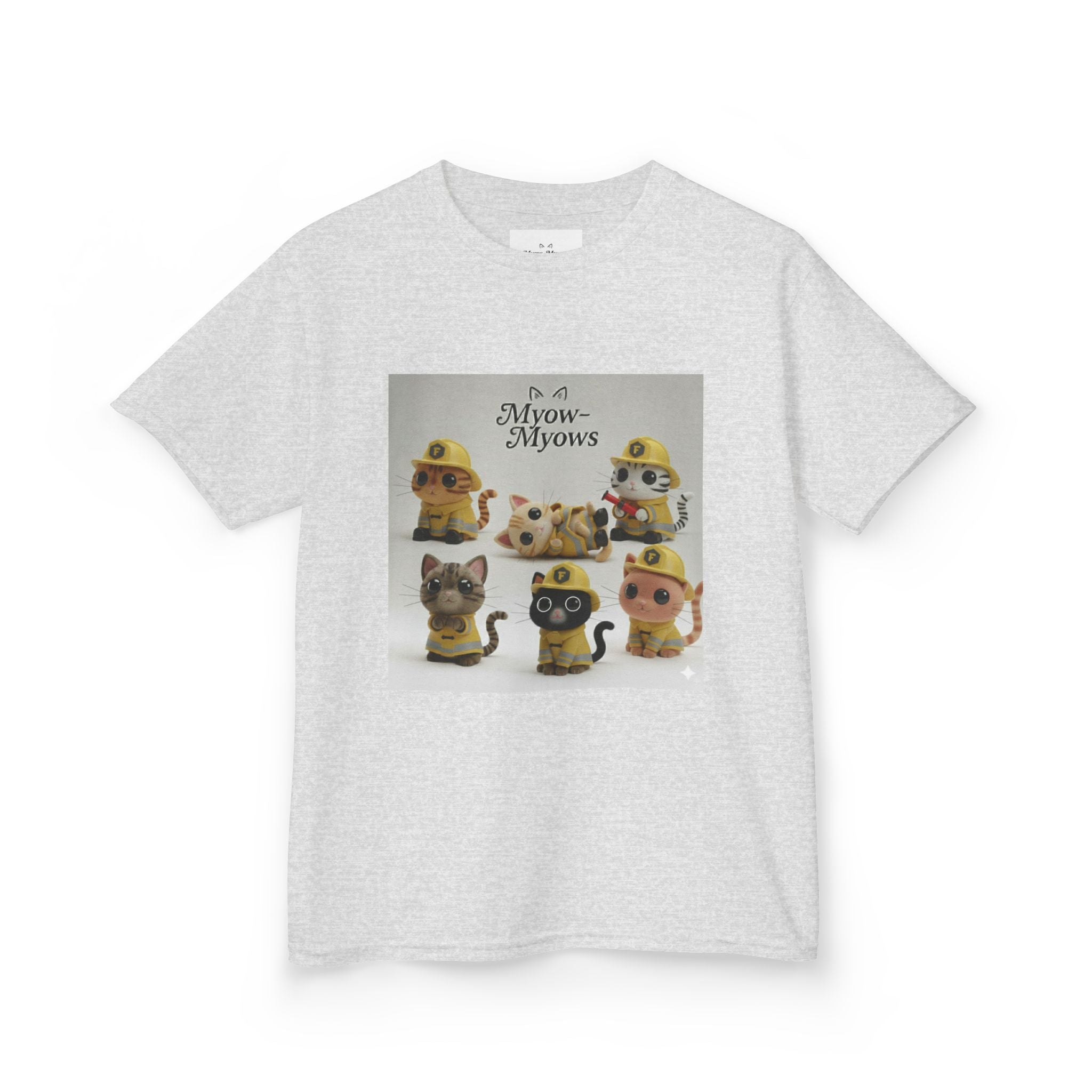 Whimsical Cat Tee for Kids, Fun Animal Shirt, Birthday Gift, Playful Kids Apparel, Pet Lover Tee