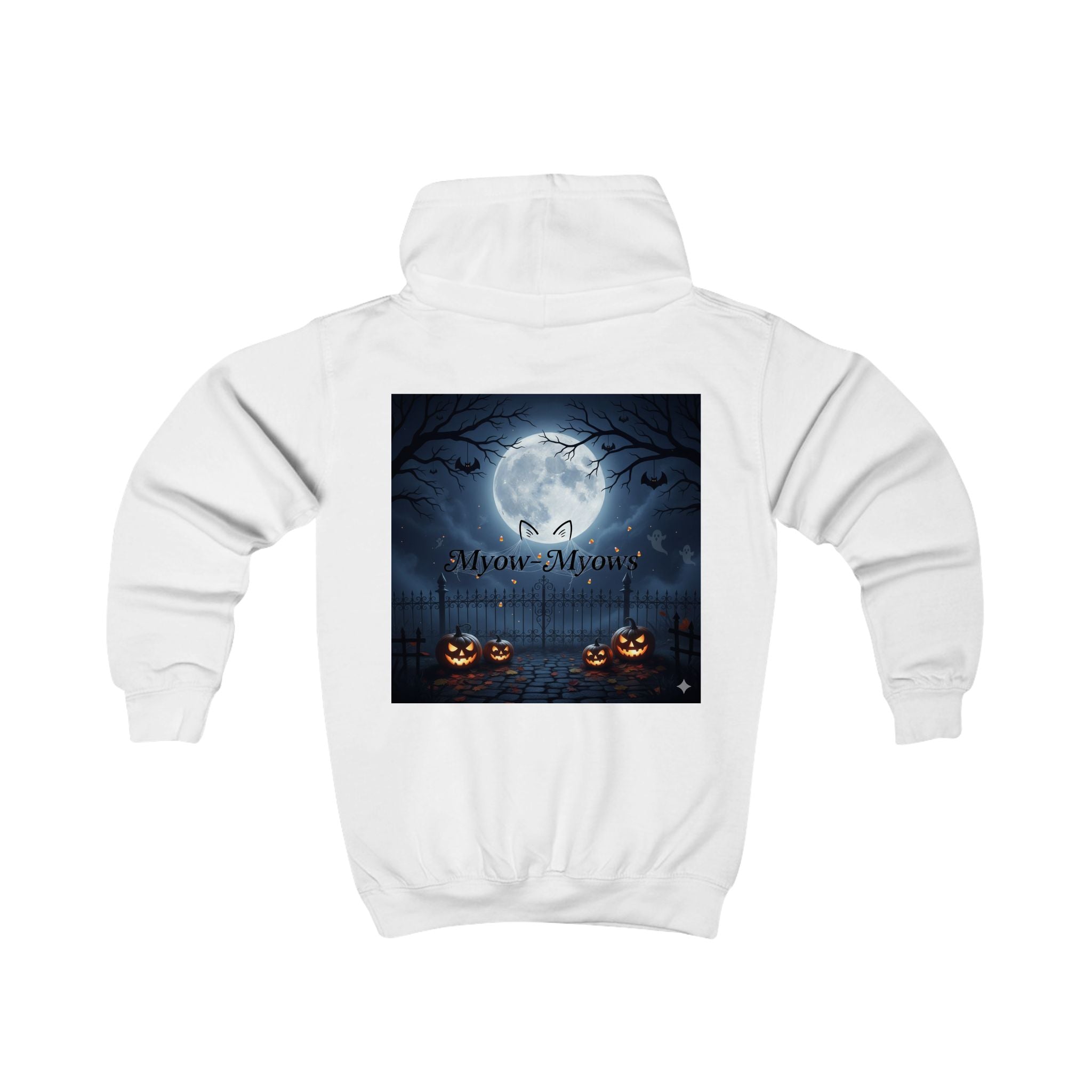 Halloween Kids Hoodie, Spooky Cat Design, Cute Halloween Sweatshirt, Trick or Treat Outfit, Cat Lover Gift, Kids Fall Apparel