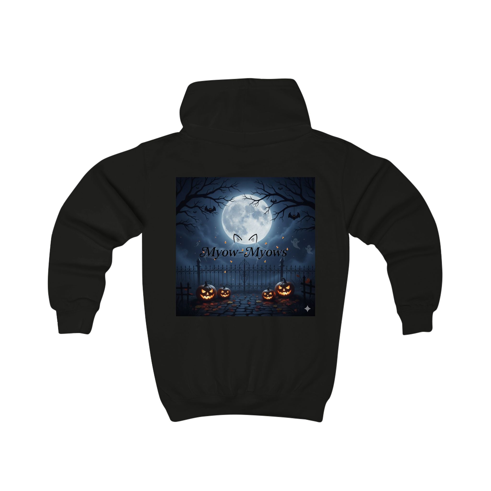 Halloween Kids Hoodie, Spooky Cat Design, Cute Halloween Sweatshirt, Trick or Treat Outfit, Cat Lover Gift, Kids Fall Apparel