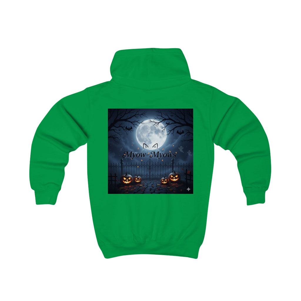 Halloween Kids Hoodie, Spooky Cat Design, Cute Halloween Sweatshirt, Trick or Treat Outfit, Cat Lover Gift, Kids Fall Apparel