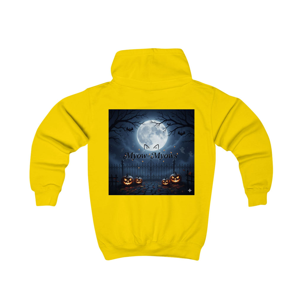 Halloween Kids Hoodie, Spooky Cat Design, Cute Halloween Sweatshirt, Trick or Treat Outfit, Cat Lover Gift, Kids Fall Apparel