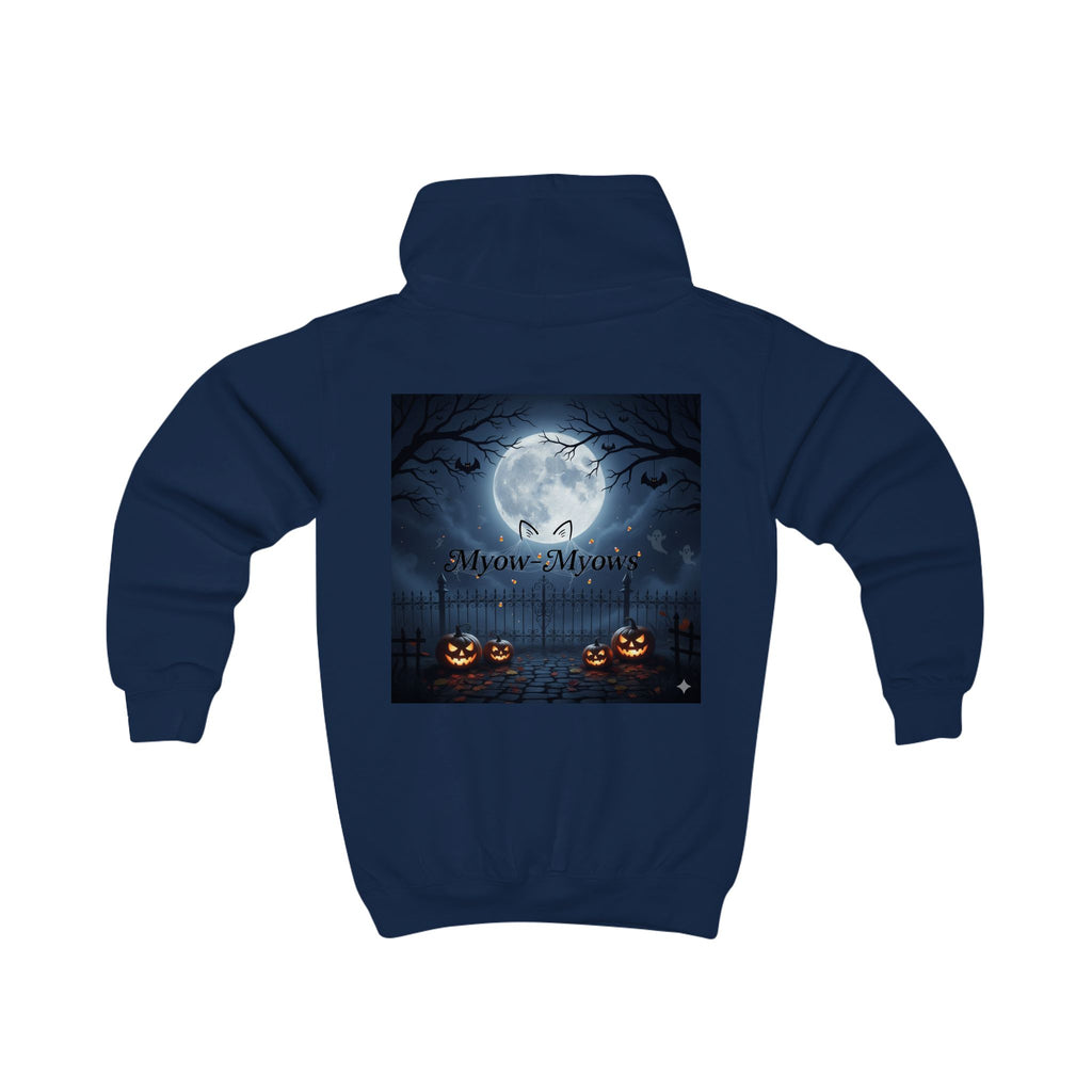 Halloween Kids Hoodie, Spooky Cat Design, Cute Halloween Sweatshirt, Trick or Treat Outfit, Cat Lover Gift, Kids Fall Apparel