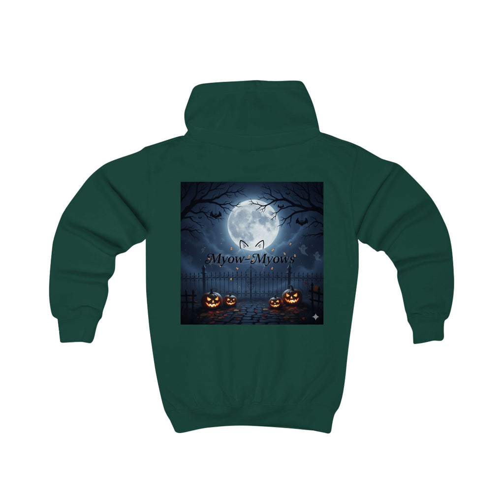 Halloween Kids Hoodie, Spooky Cat Design, Cute Halloween Sweatshirt, Trick or Treat Outfit, Cat Lover Gift, Kids Fall Apparel