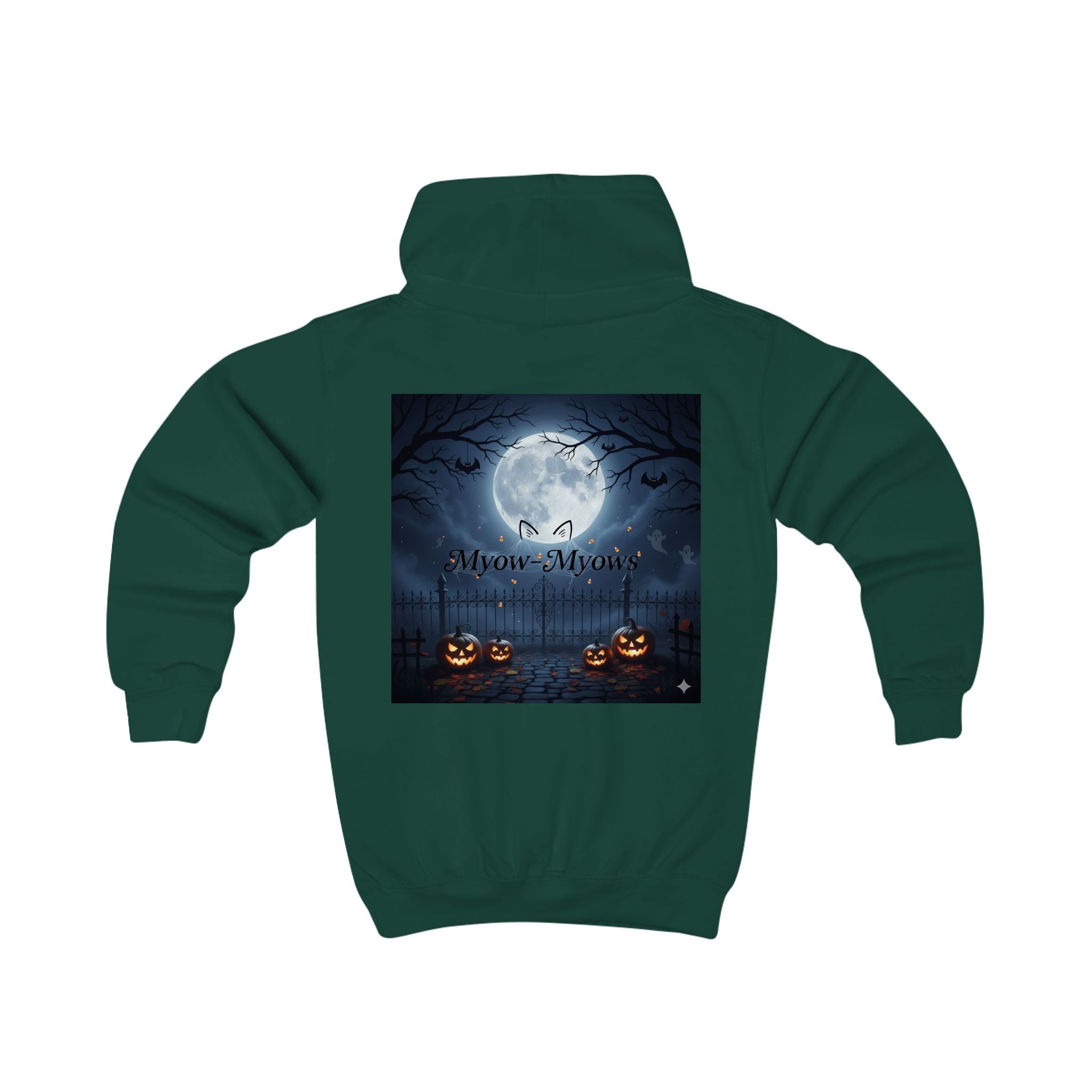 Halloween Kids Hoodie, Spooky Cat Design, Cute Halloween Sweatshirt, Trick or Treat Outfit, Cat Lover Gift, Kids Fall Apparel