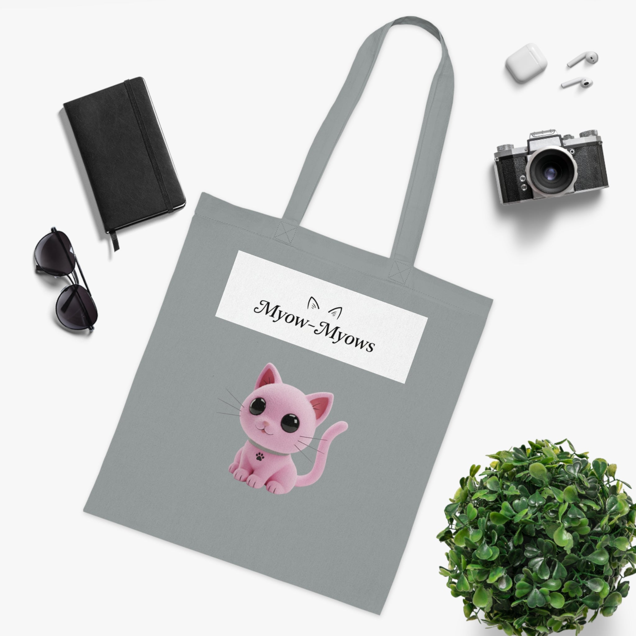 Cute Cat Graphic Cotton Tote Bag | Eco-Friendly Animal Lover Gift, Reusable Shopping Bag, Stylish Grocery Tote, Pet Owner Accessory