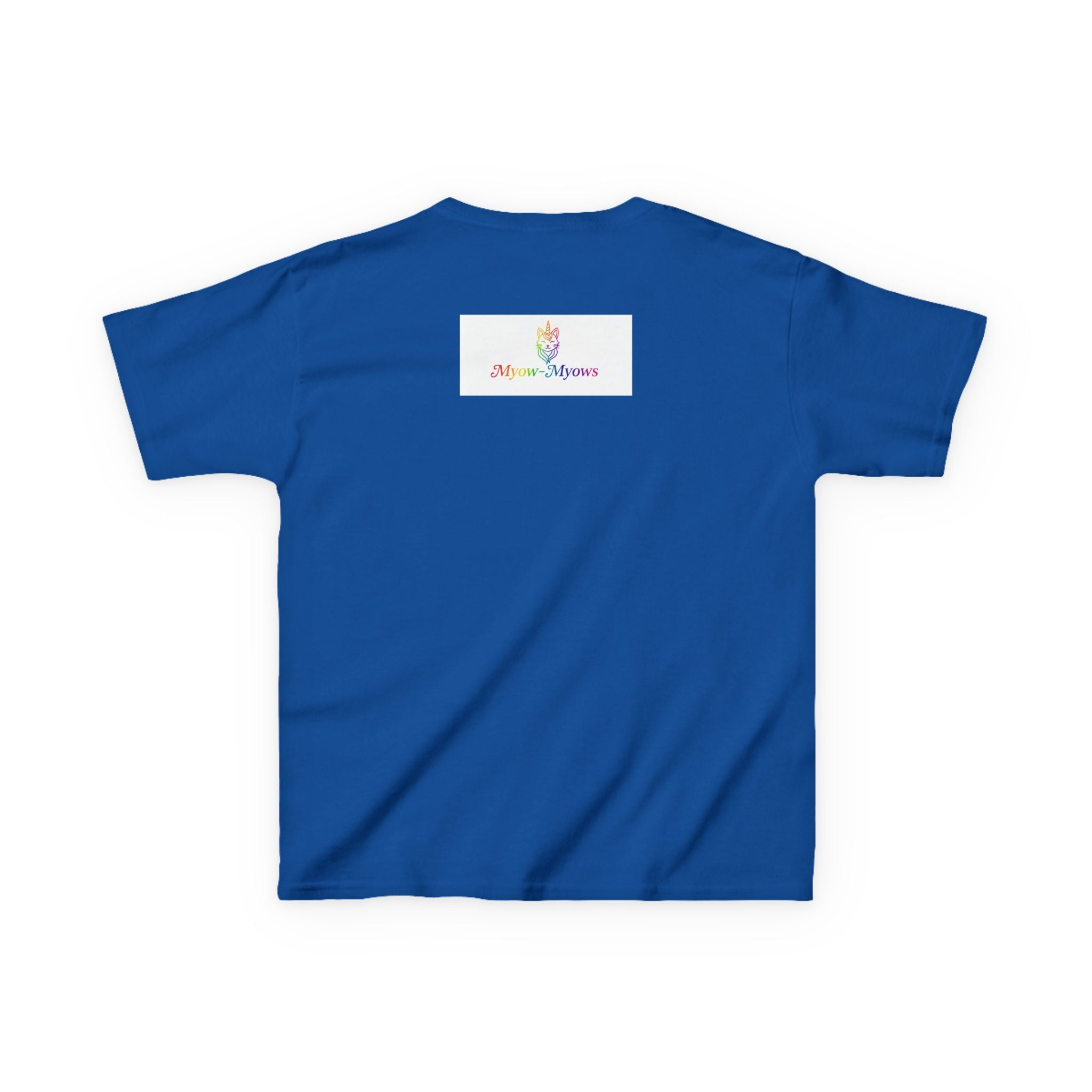 Rainbow Kitty Tee, Cute Kids T-Shirt, Fun Gift for Birthdays, Pajama Parties, Cartoon Lovers, Colorful Kids Apparel