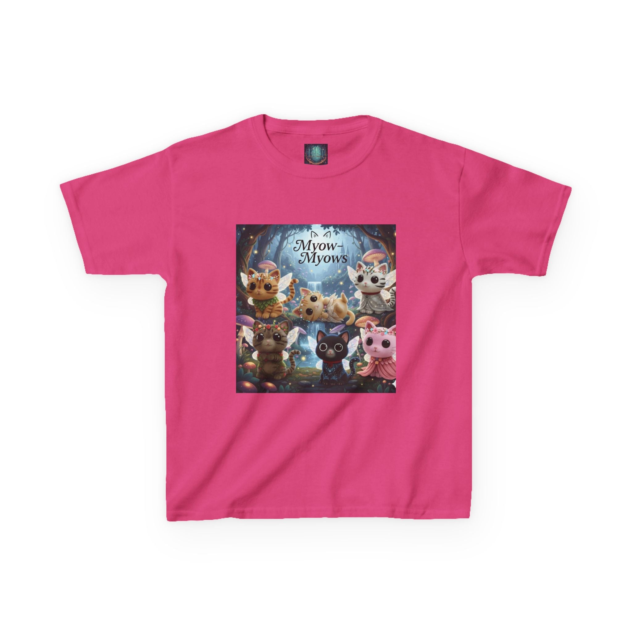 Whimsical Cat Tee for Kids, Fun Animal Shirt, Birthday Gift, Playful Kids Apparel, Pet Lover Tee