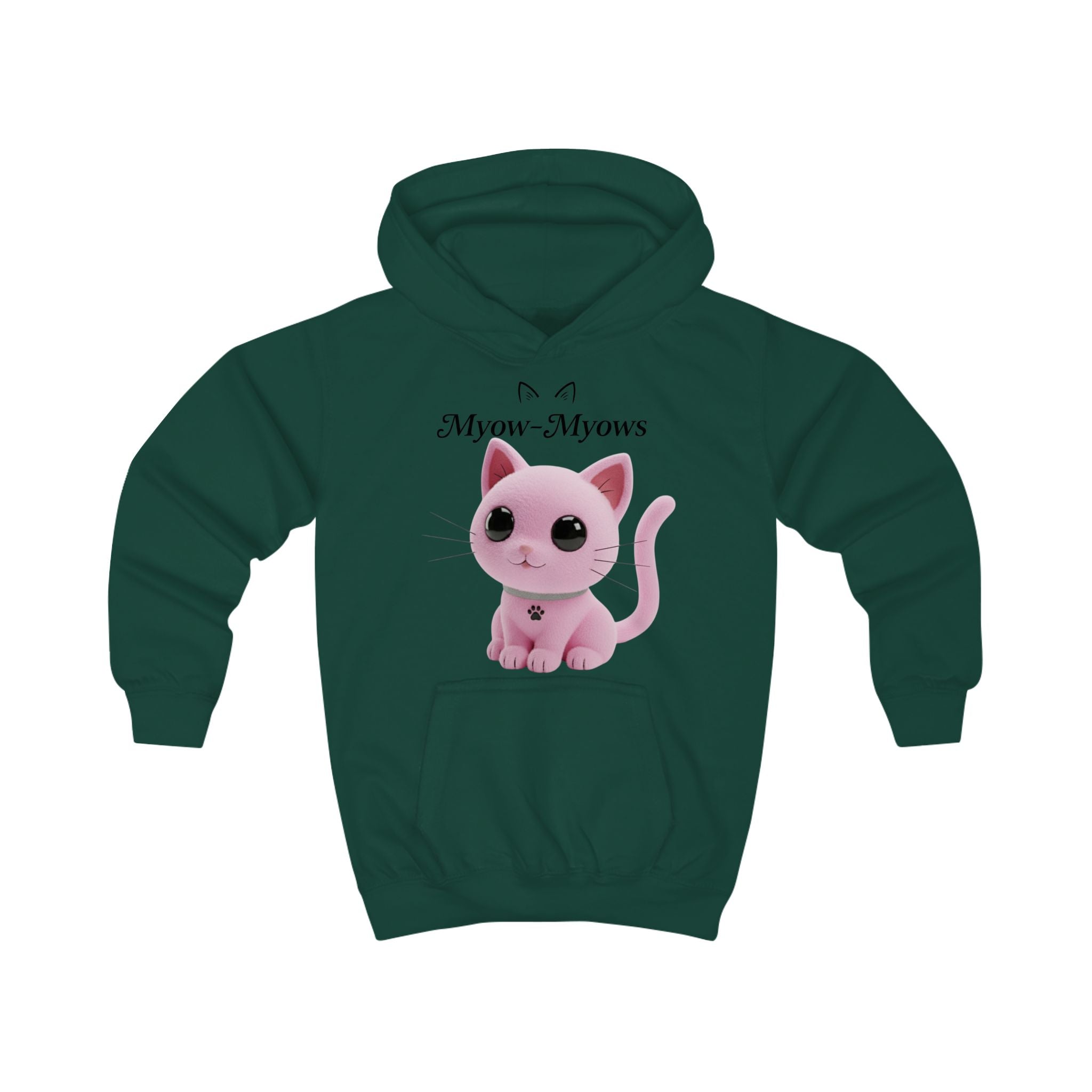 Cute Cat Myow-Myows Kids Hoodie, Adorable Animal Sweater, Fun Gift for Cat Lovers, Cozy Winter Wear, Birthday Gift, Everyday Casual