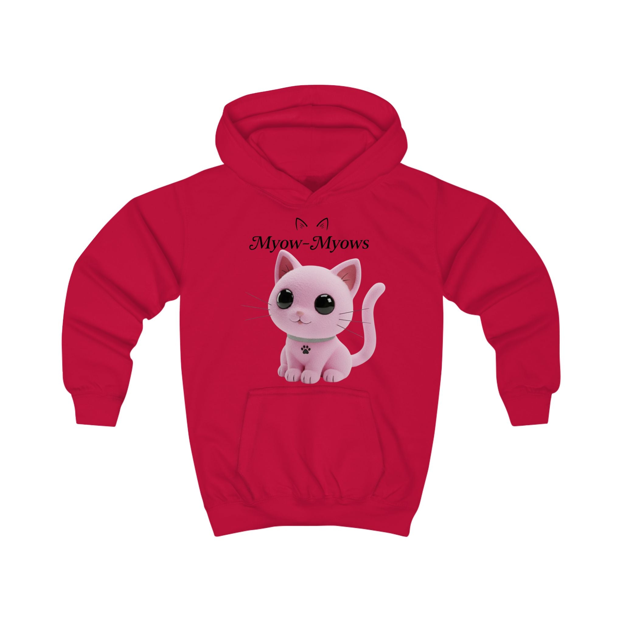 Cute Cat Myow-Myows Kids Hoodie, Adorable Animal Sweater, Fun Gift for Cat Lovers, Cozy Winter Wear, Birthday Gift, Everyday Casual