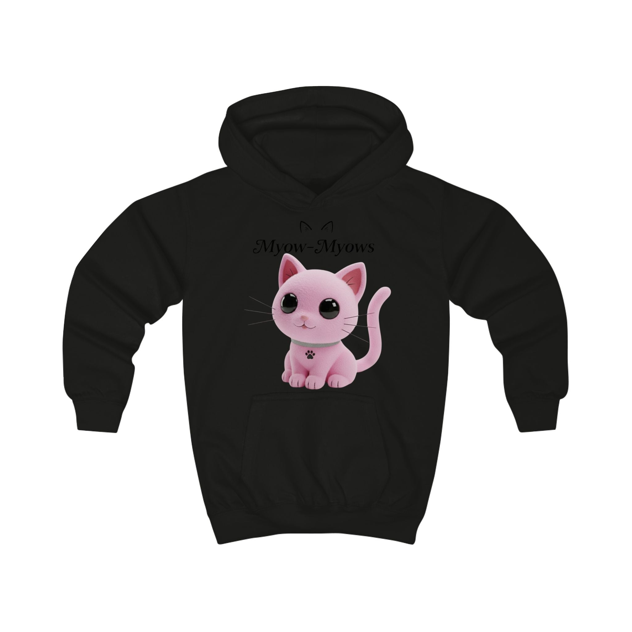 Cute Cat Myow-Myows Kids Hoodie, Adorable Animal Sweater, Fun Gift for Cat Lovers, Cozy Winter Wear, Birthday Gift, Everyday Casual
