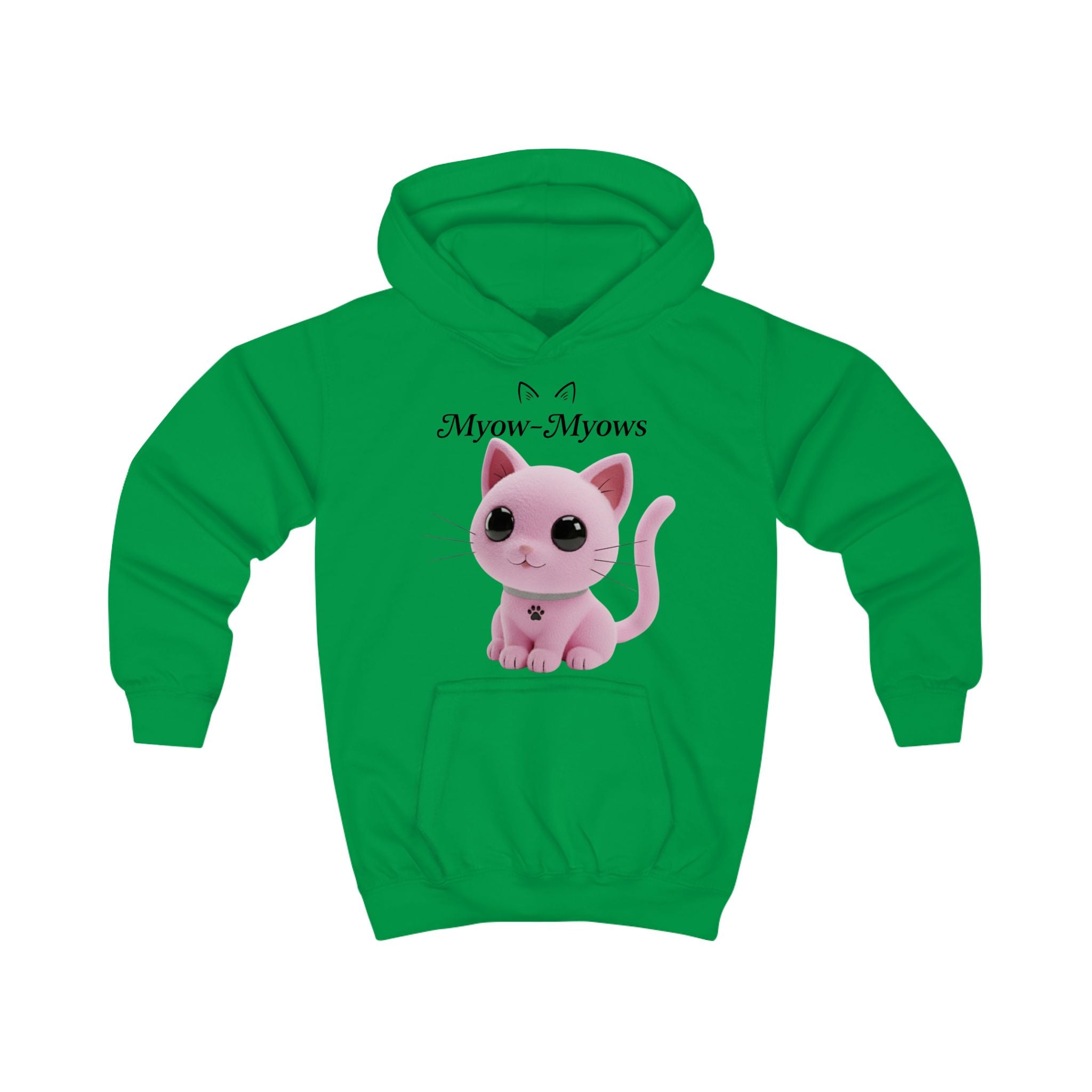 Cute Cat Myow-Myows Kids Hoodie, Adorable Animal Sweater, Fun Gift for Cat Lovers, Cozy Winter Wear, Birthday Gift, Everyday Casual
