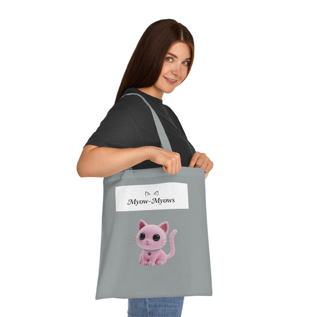 Cute Cat Graphic Cotton Tote Bag | Eco-Friendly Animal Lover Gift, Reusable Shopping Bag, Stylish Grocery Tote, Pet Owner Accessory