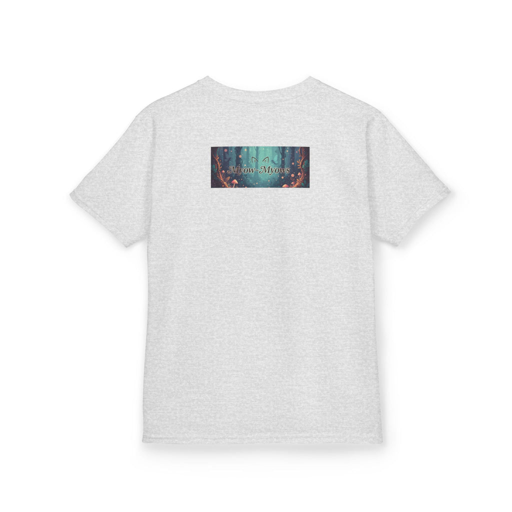 Whimsical Cat Tee for Kids, Fun Animal Shirt, Birthday Gift, Playful Kids Apparel, Pet Lover Tee