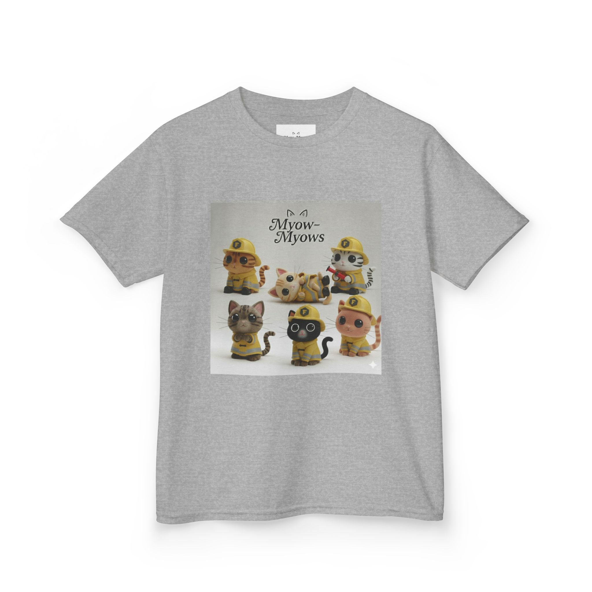 Whimsical Cat Tee for Kids, Fun Animal Shirt, Birthday Gift, Playful Kids Apparel, Pet Lover Tee