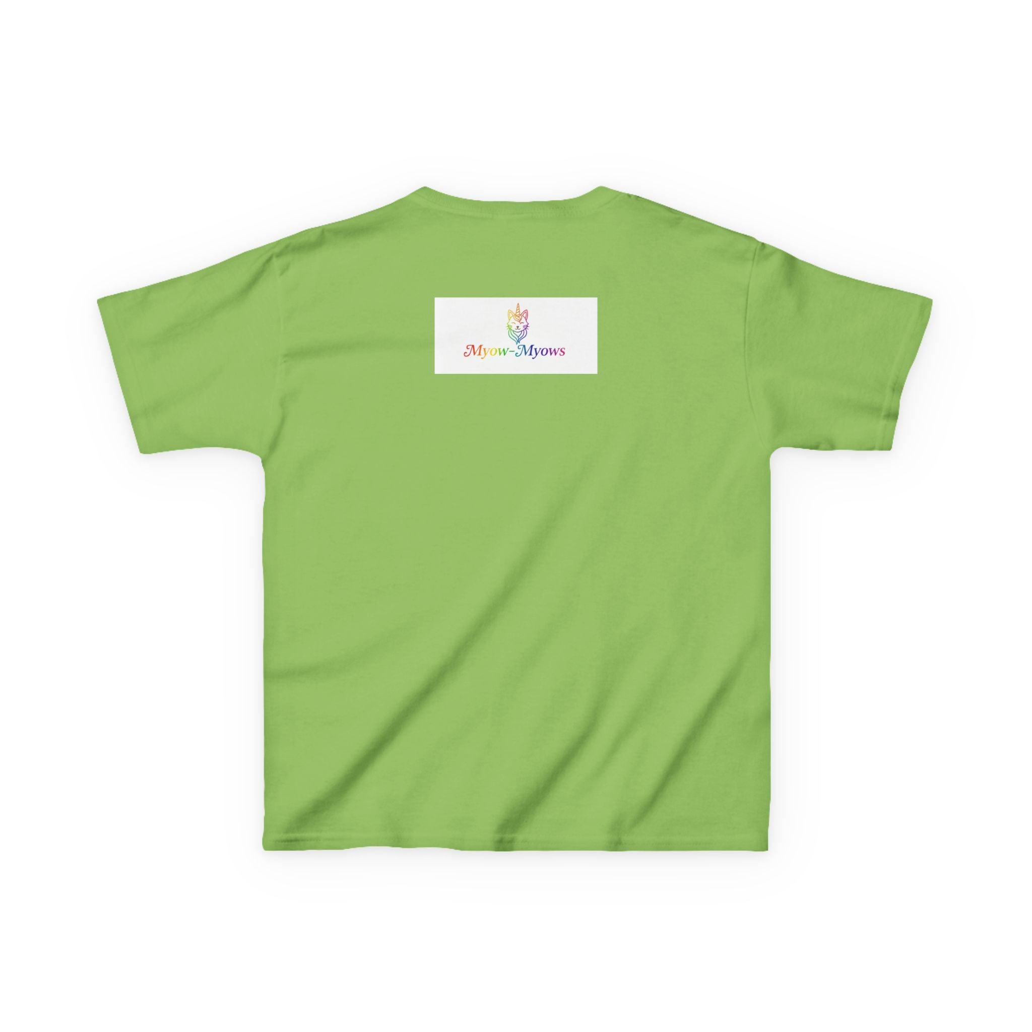 Rainbow Kitty Tee, Cute Kids T-Shirt, Fun Gift for Birthdays, Pajama Parties, Cartoon Lovers, Colorful Kids Apparel