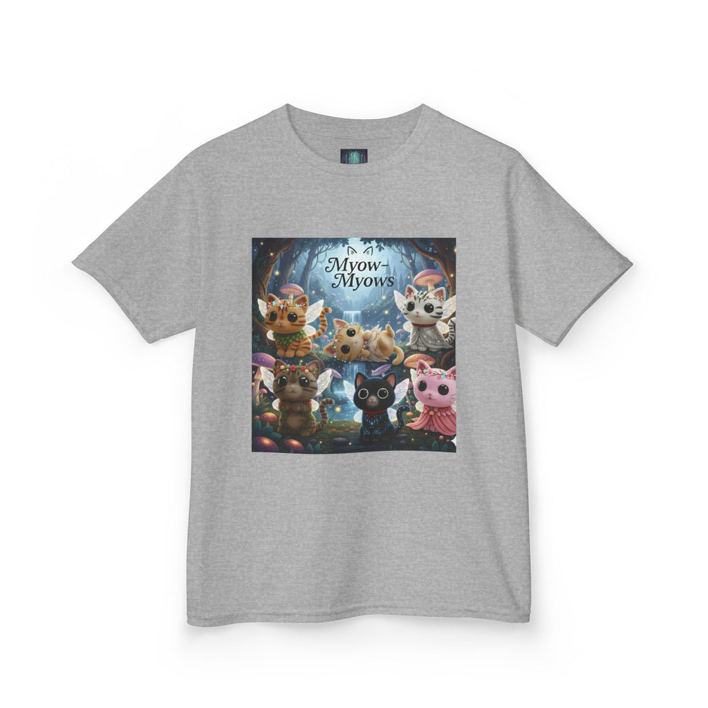 Whimsical Cat Tee for Kids, Fun Animal Shirt, Birthday Gift, Playful Kids Apparel, Pet Lover Tee