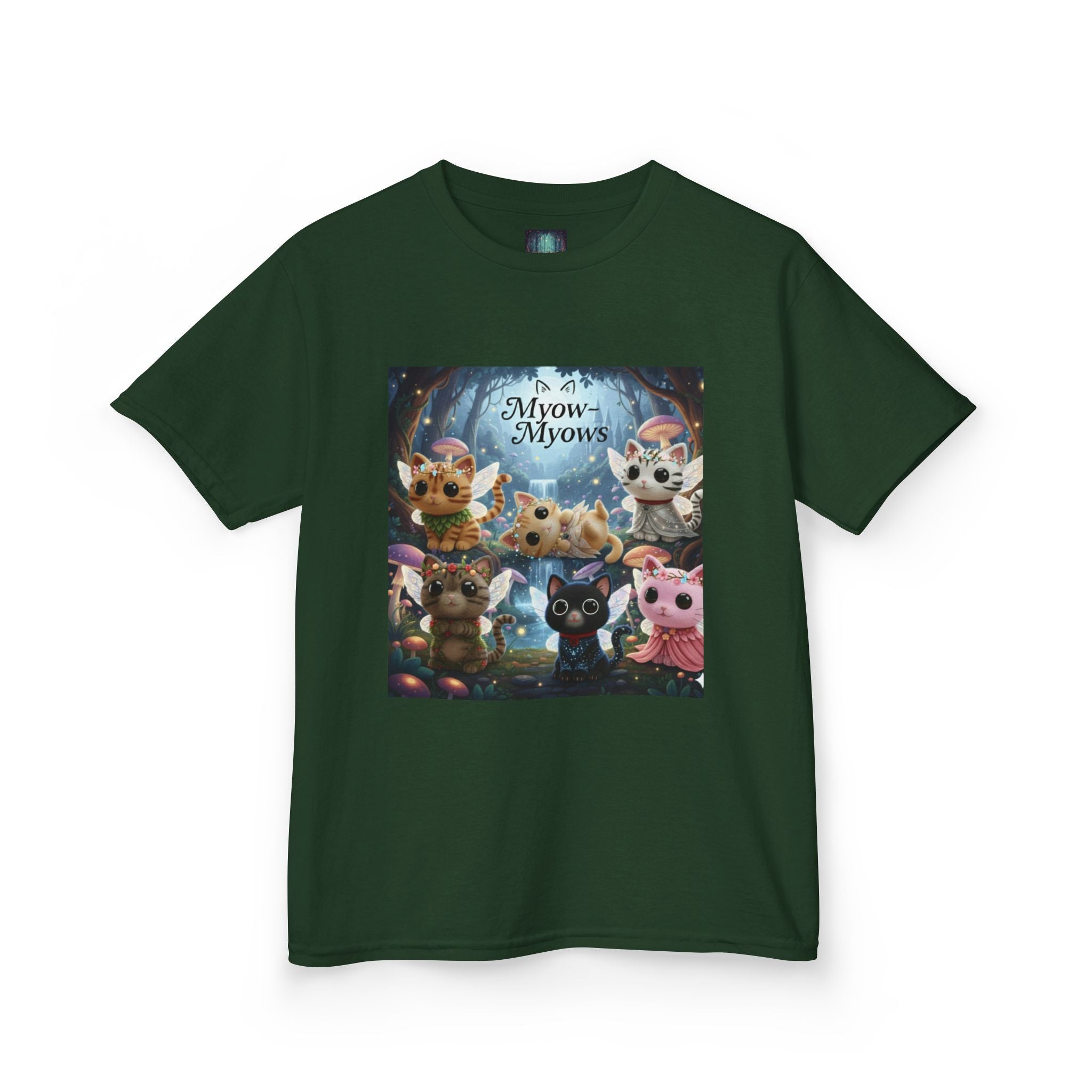 Whimsical Cat Tee for Kids, Fun Animal Shirt, Birthday Gift, Playful Kids Apparel, Pet Lover Tee