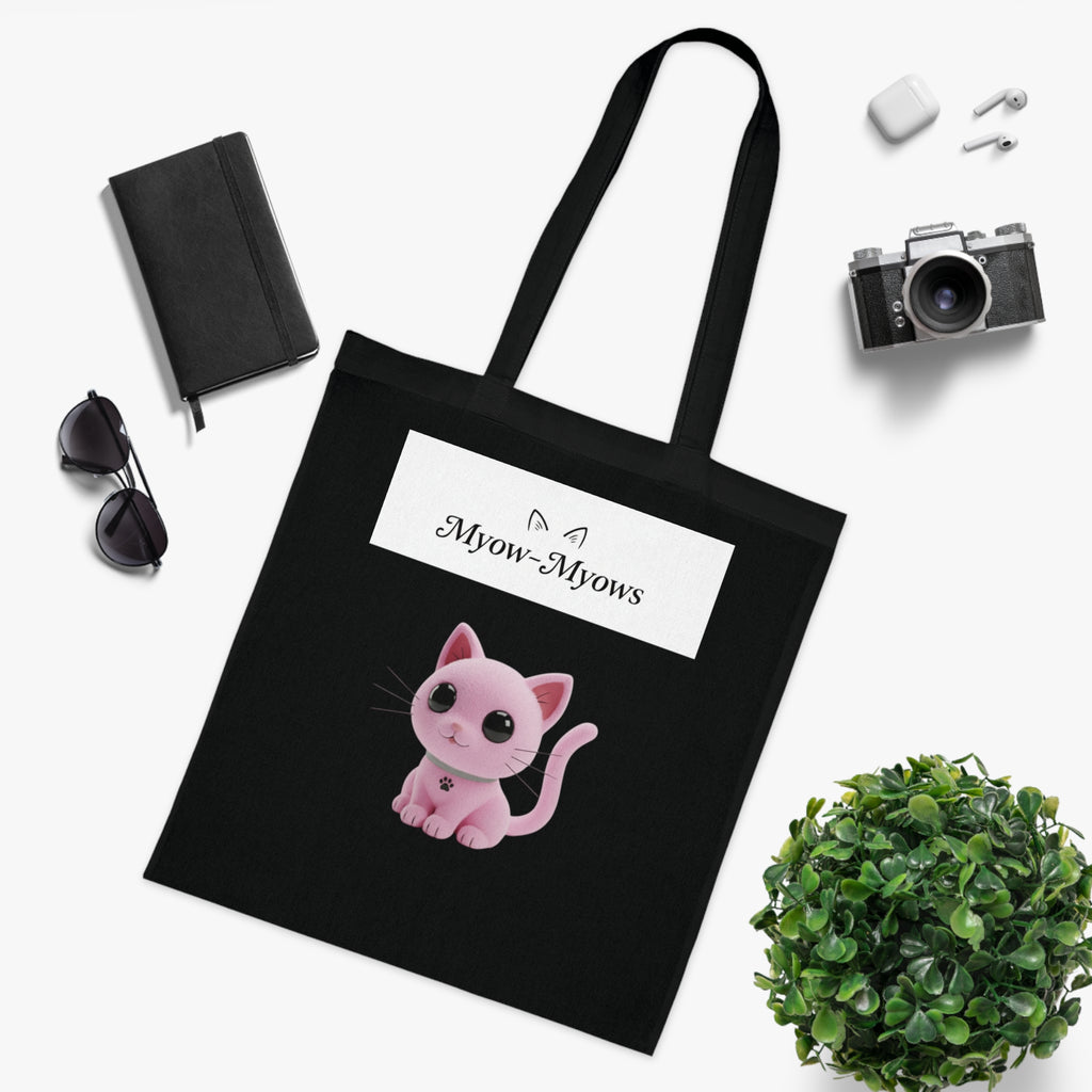 Cute Cat Graphic Cotton Tote Bag | Eco-Friendly Animal Lover Gift, Reusable Shopping Bag, Stylish Grocery Tote, Pet Owner Accessory