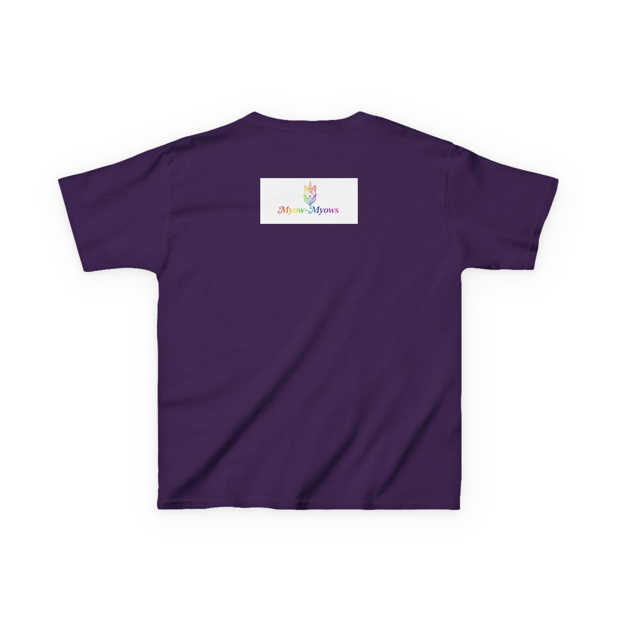 Rainbow Kitty Tee, Cute Kids T-Shirt, Fun Gift for Birthdays, Pajama Parties, Cartoon Lovers, Colorful Kids Apparel